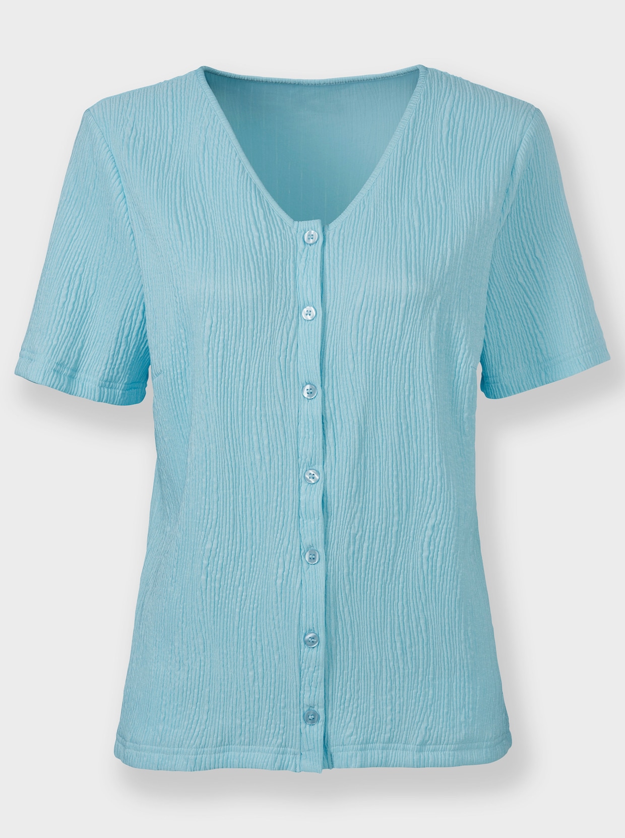 Jersey-Bluse - aquamarin