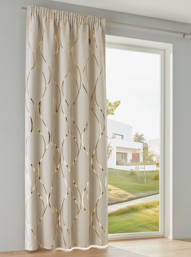 heine home Verdunklungsschal - beige-goldfarben