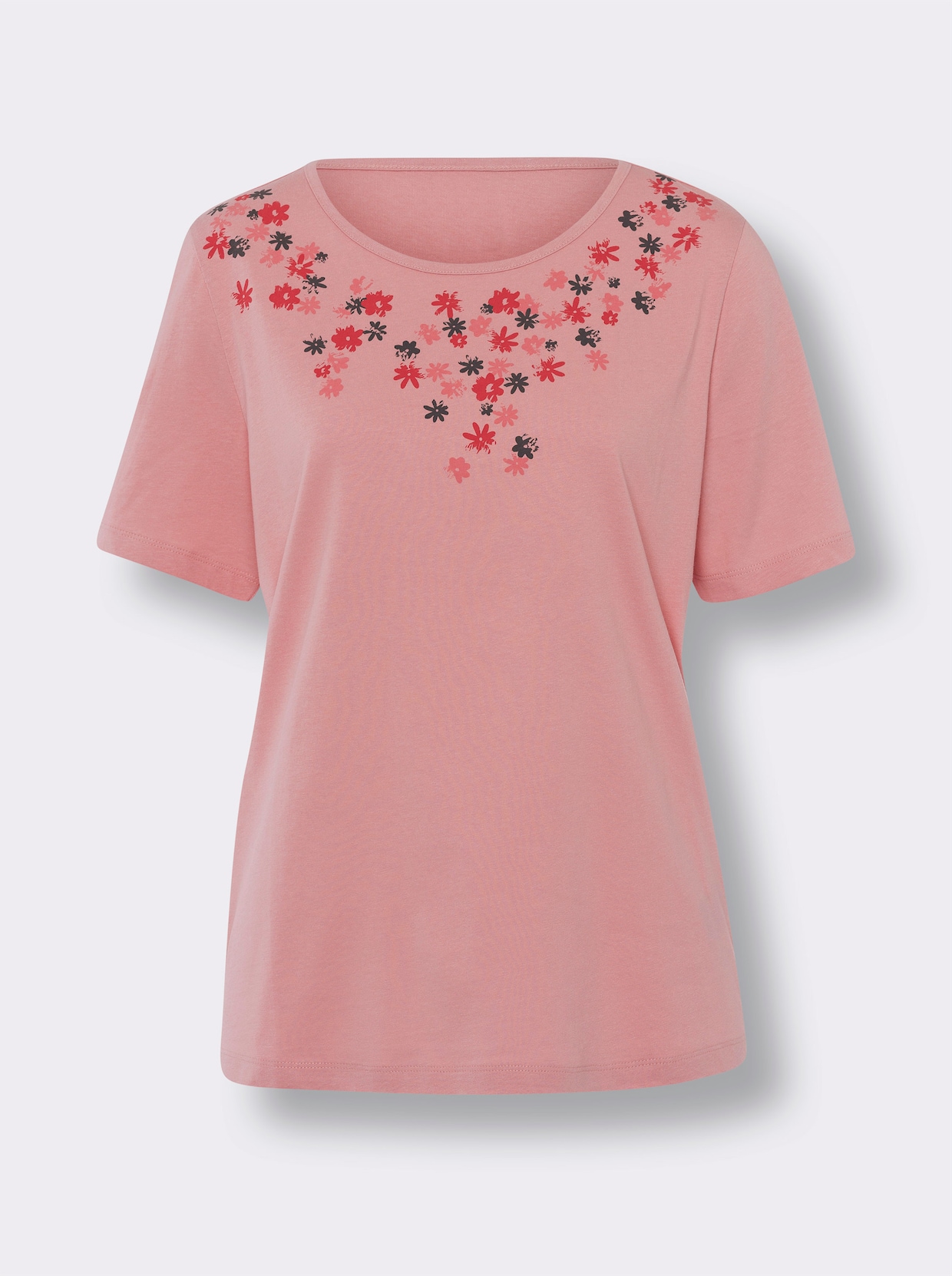 Shirt met korte mouwen - rozenkwarts/antraciet
