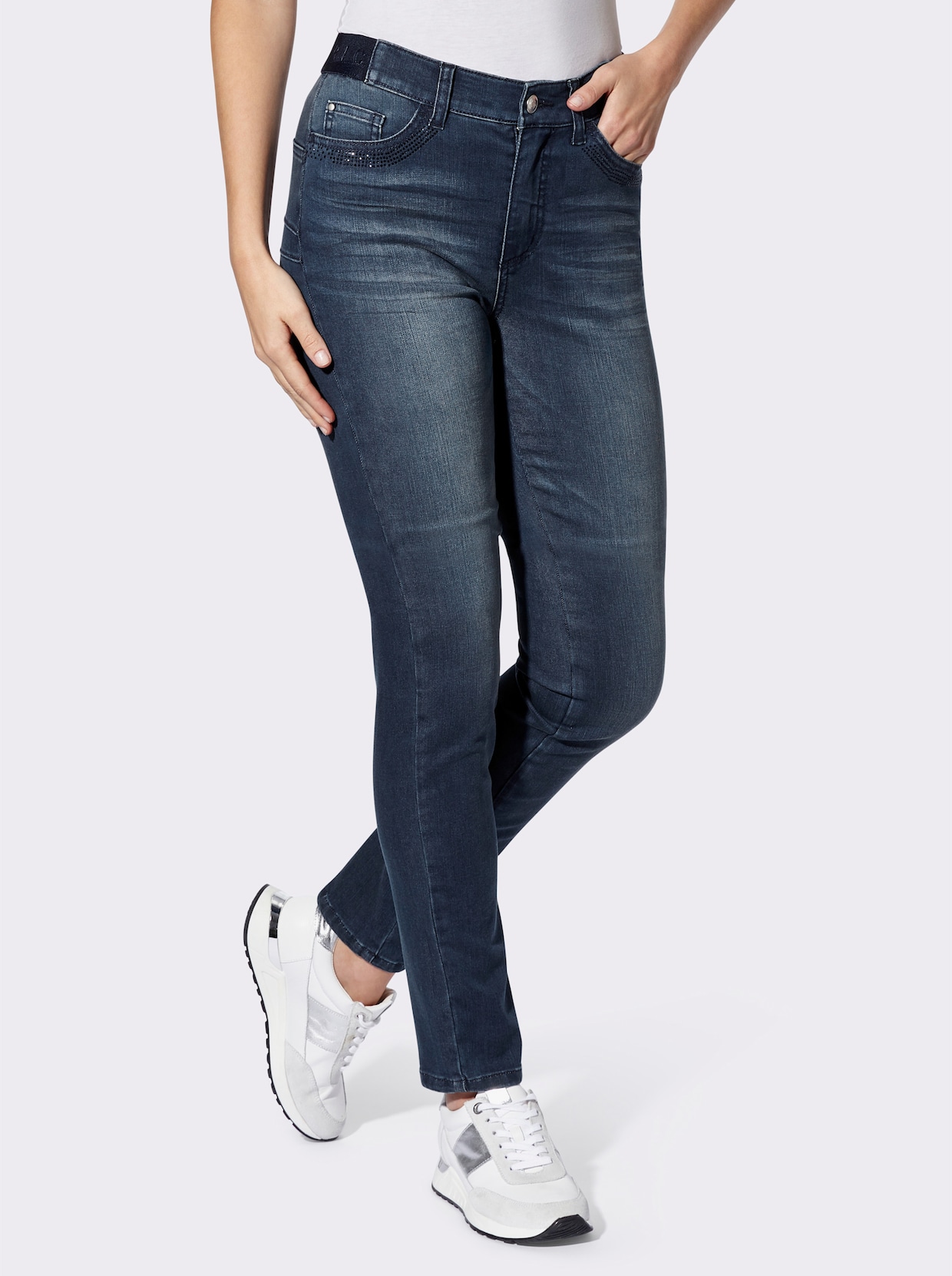 heine 5-pocketjeans - blue-stonewashed