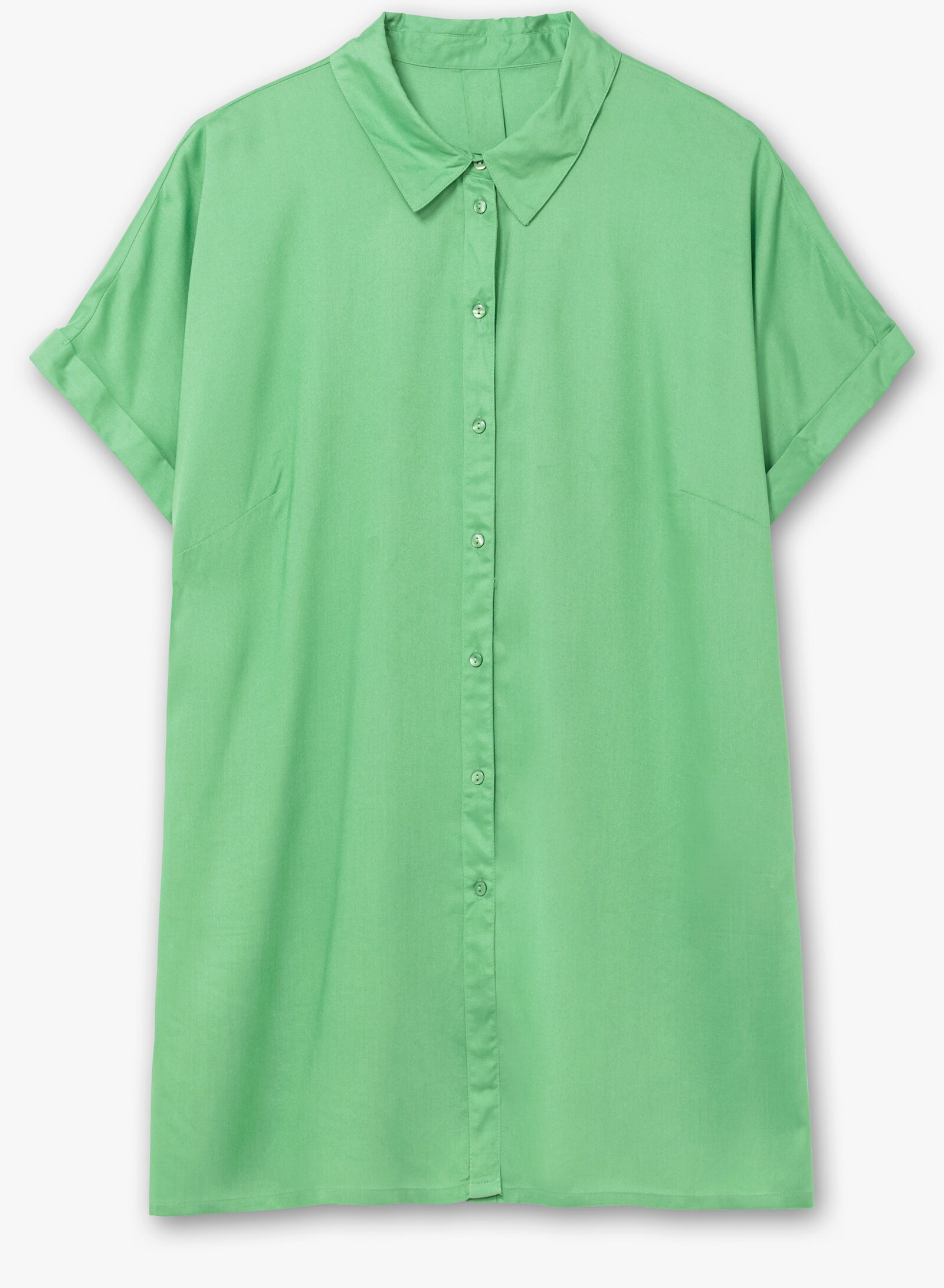 Longbluse mit hohen Seitenschlitzen - apfel