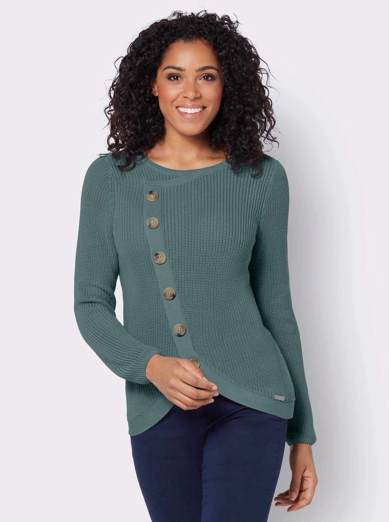Pullover met ronde hals - jade