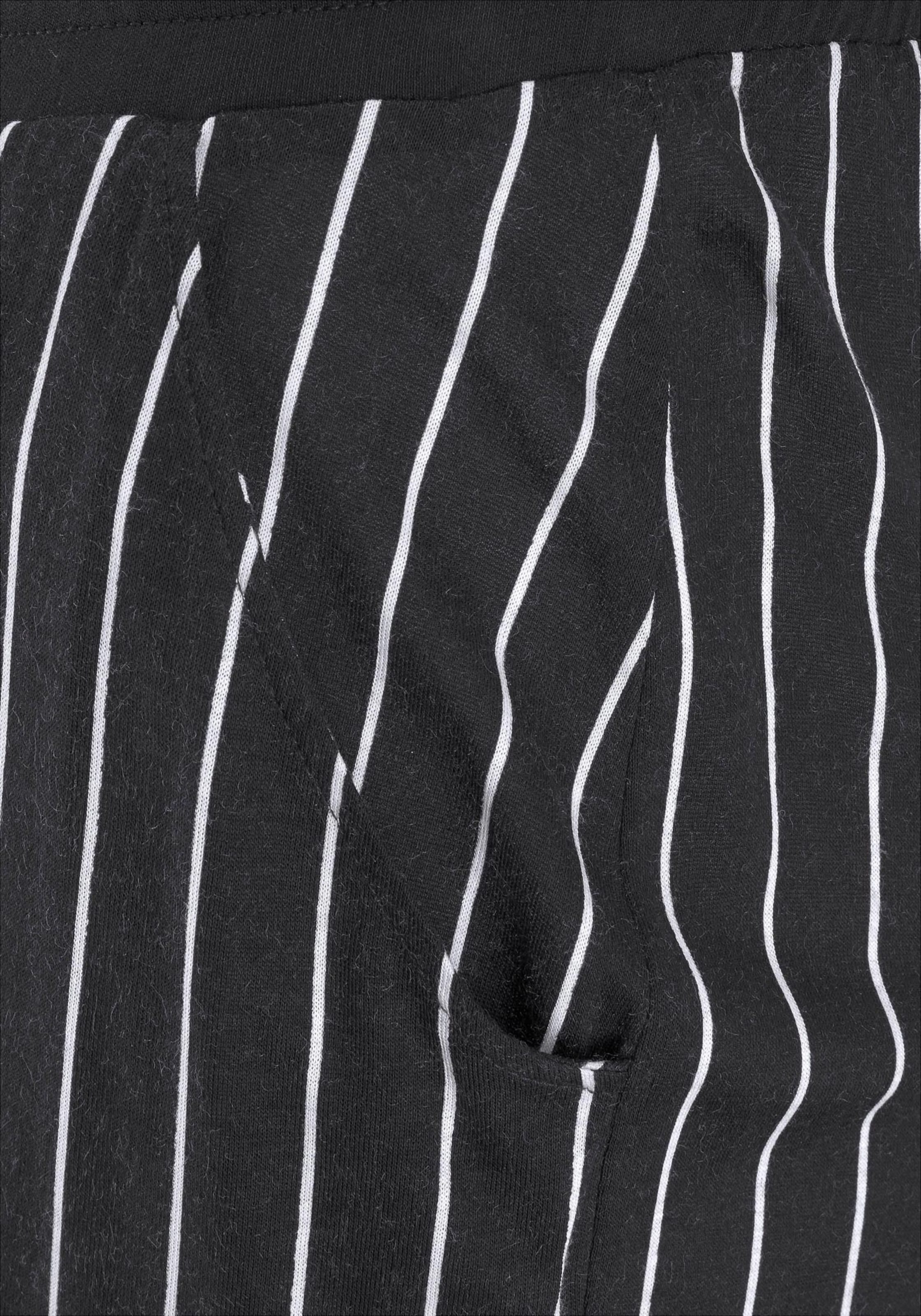 Bademode Strandmode Buffalo Strandhose in schwarz-weiß-gestreift 