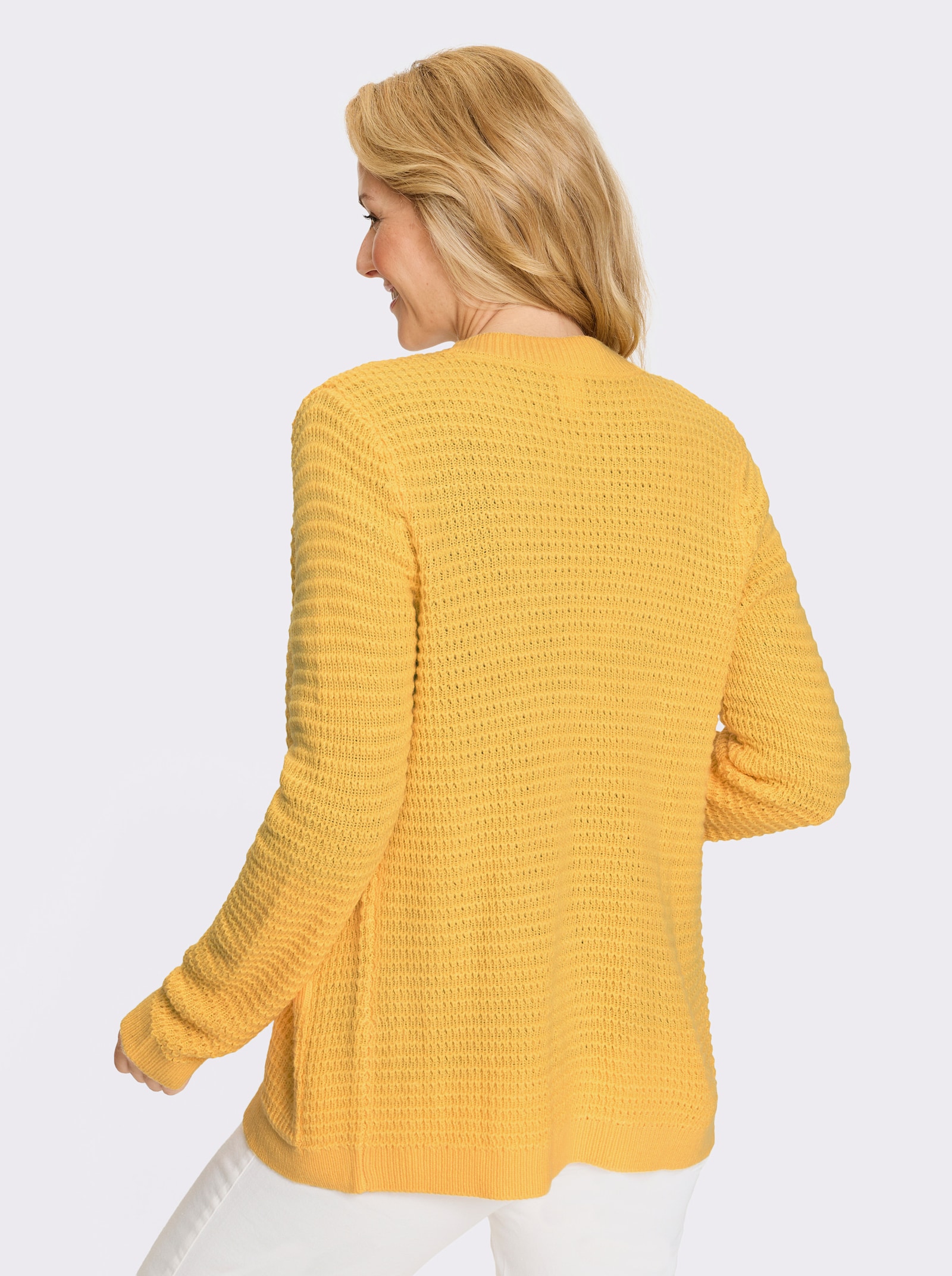 Svetr se zapínáním na zip - žlutá