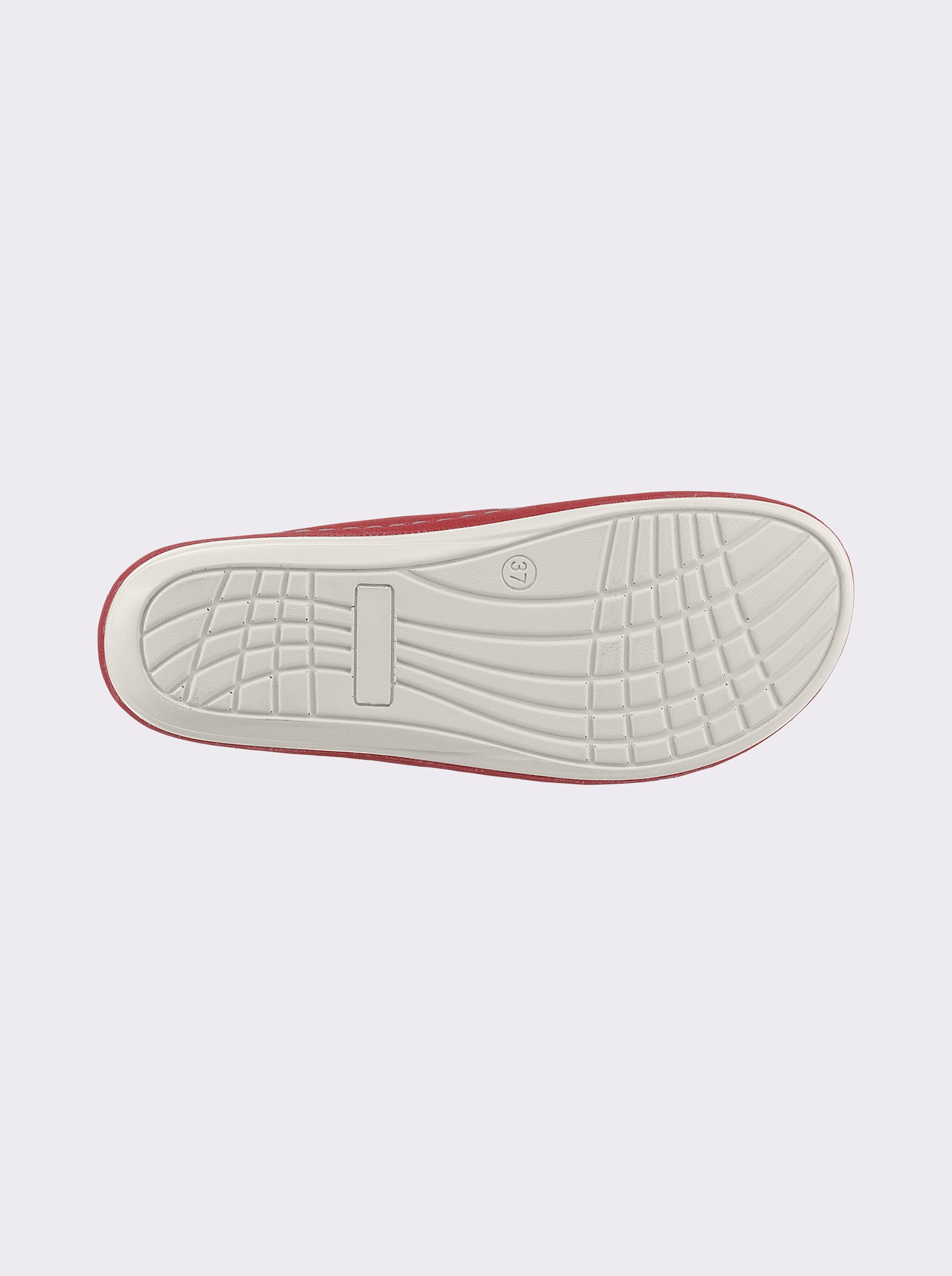airsoft modern+ Pantolette aus Lederimitat - rot