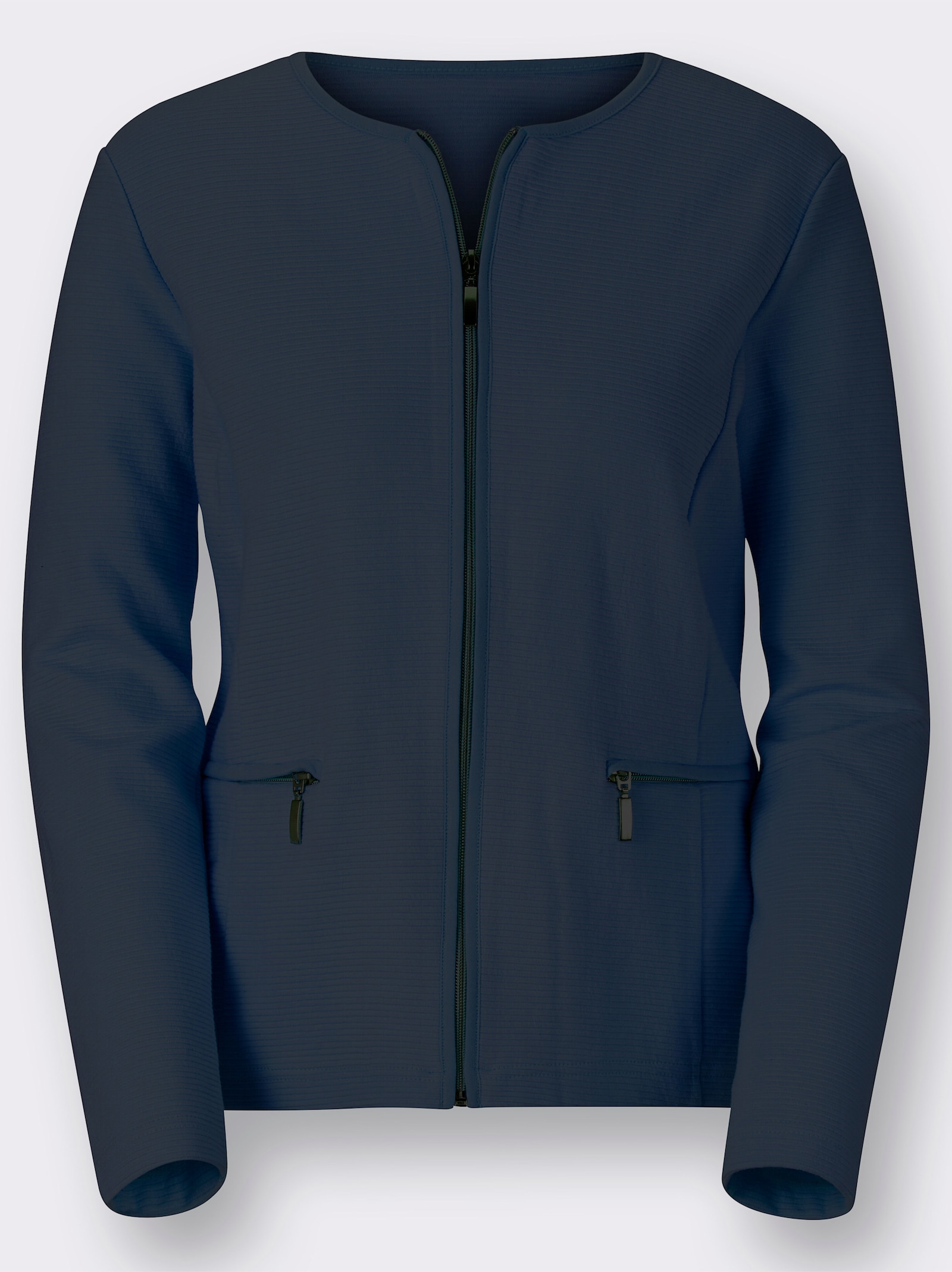 Blazer léger effet côtelé - marine