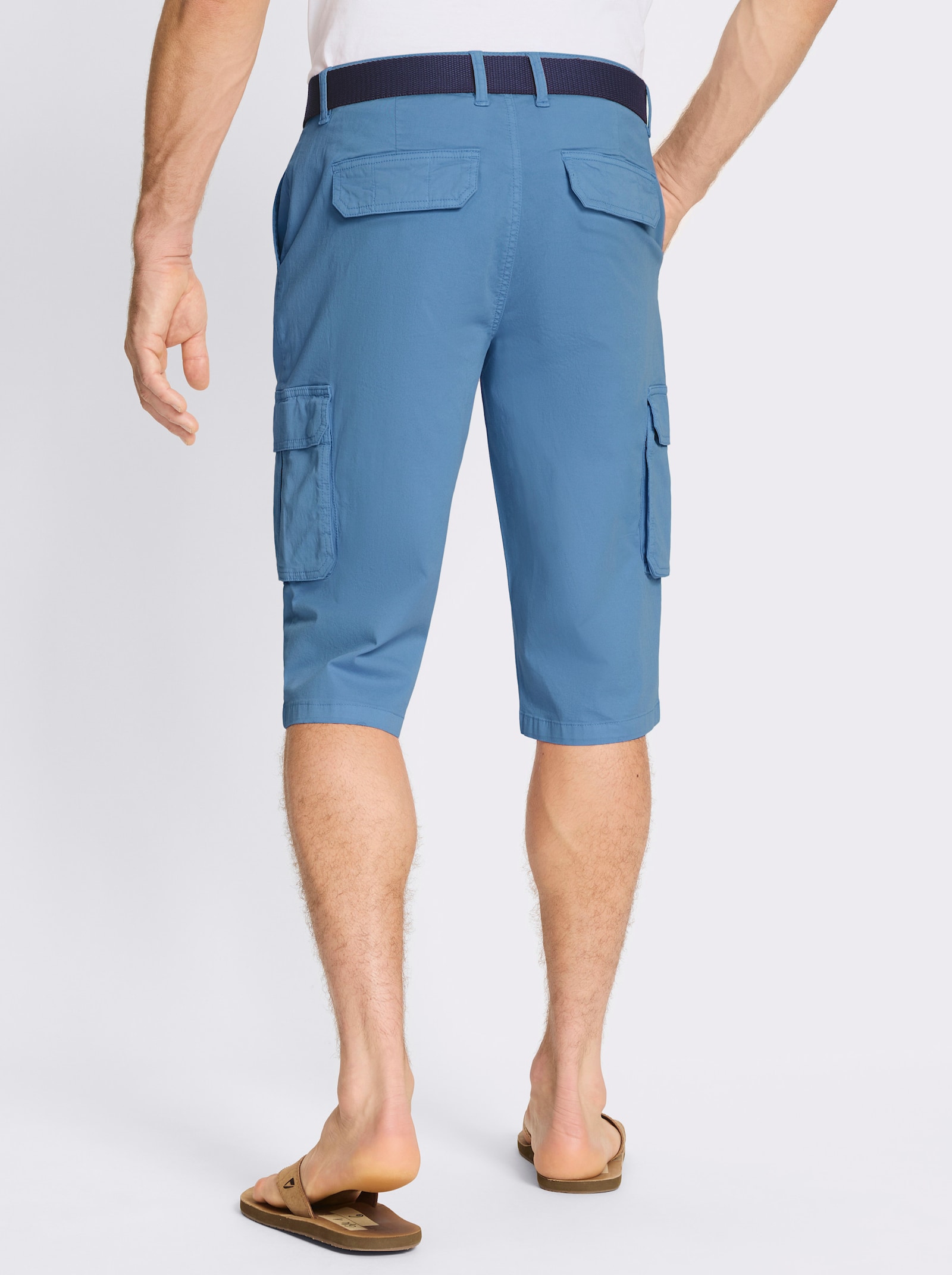 Bermudas in Twill-Qualität - mittelblau
