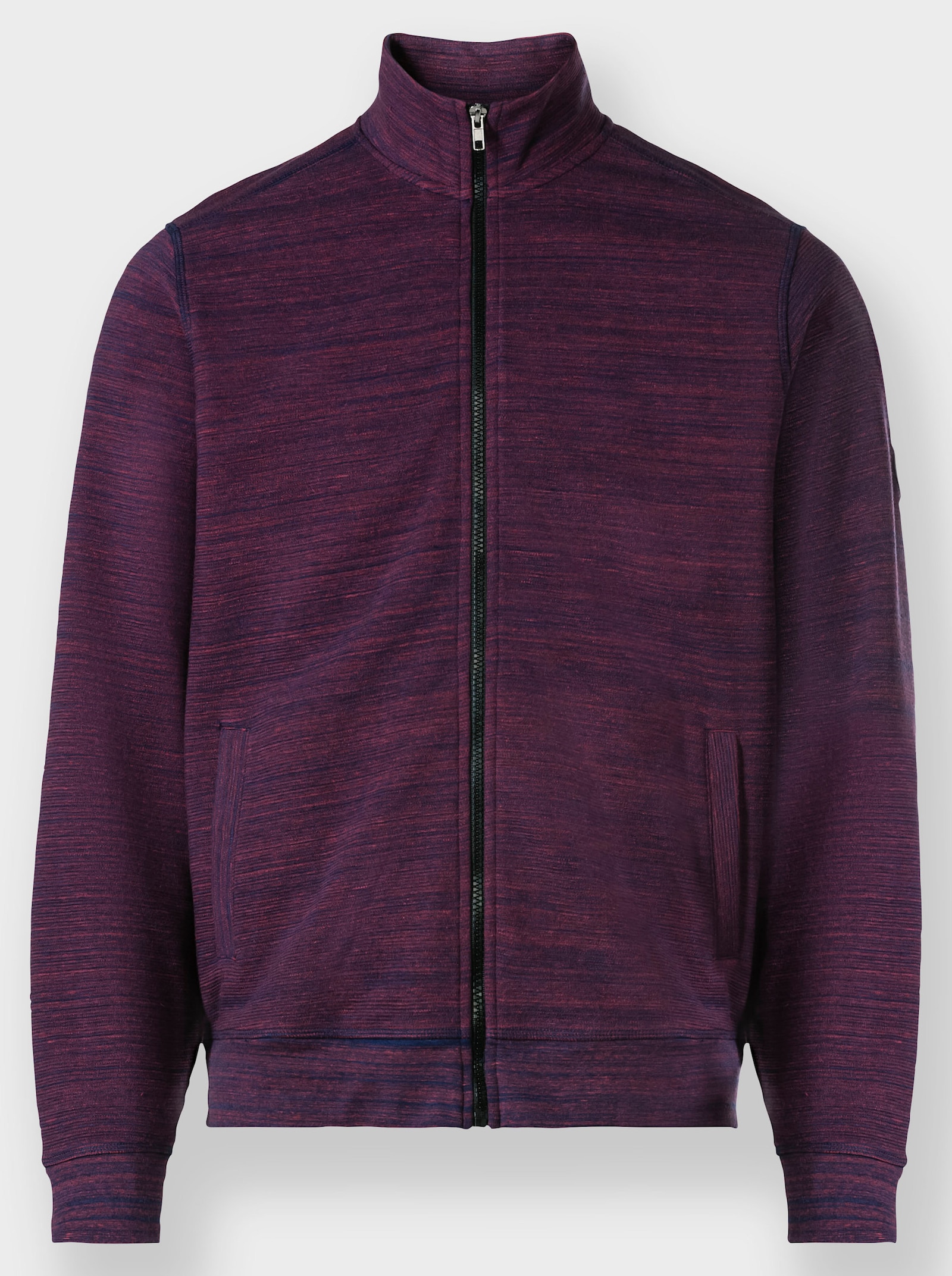 Marco Donati Sweatvest - donkerrood/donkerblauw gemêleerd