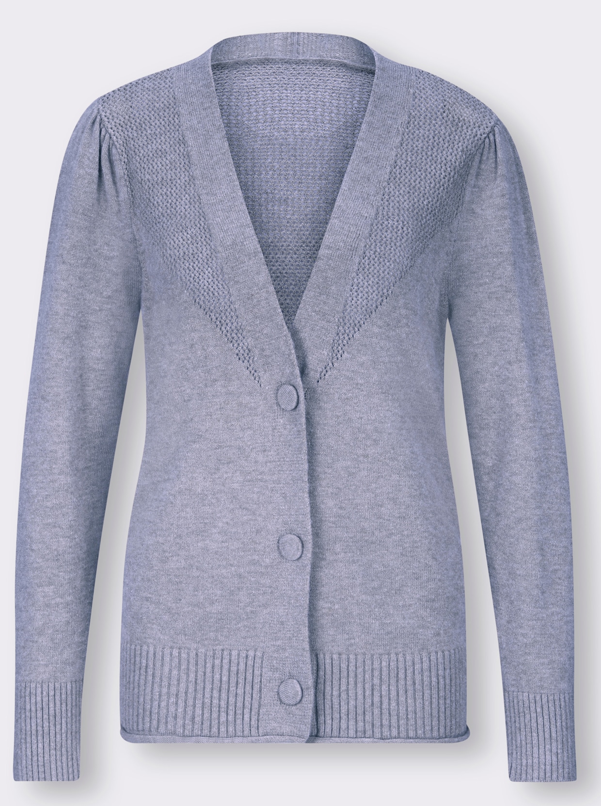 heine Strickjacke - bleu-meliert