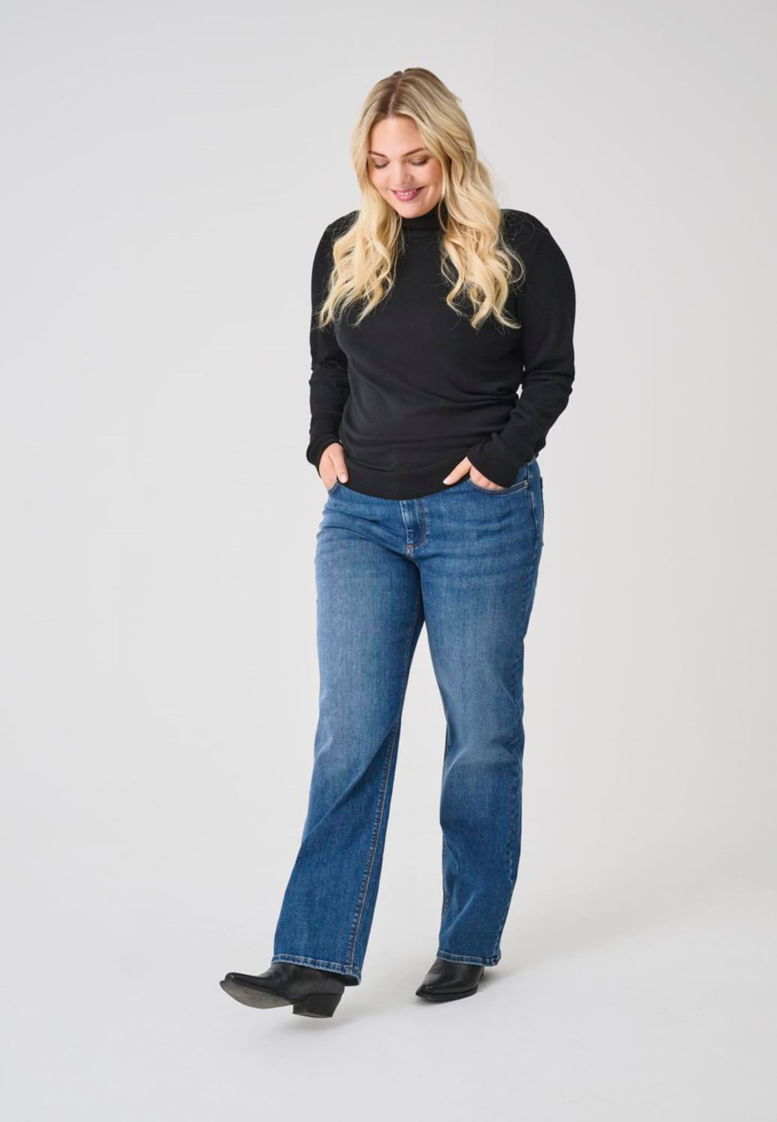 Straight-Jeans - dark blue denim