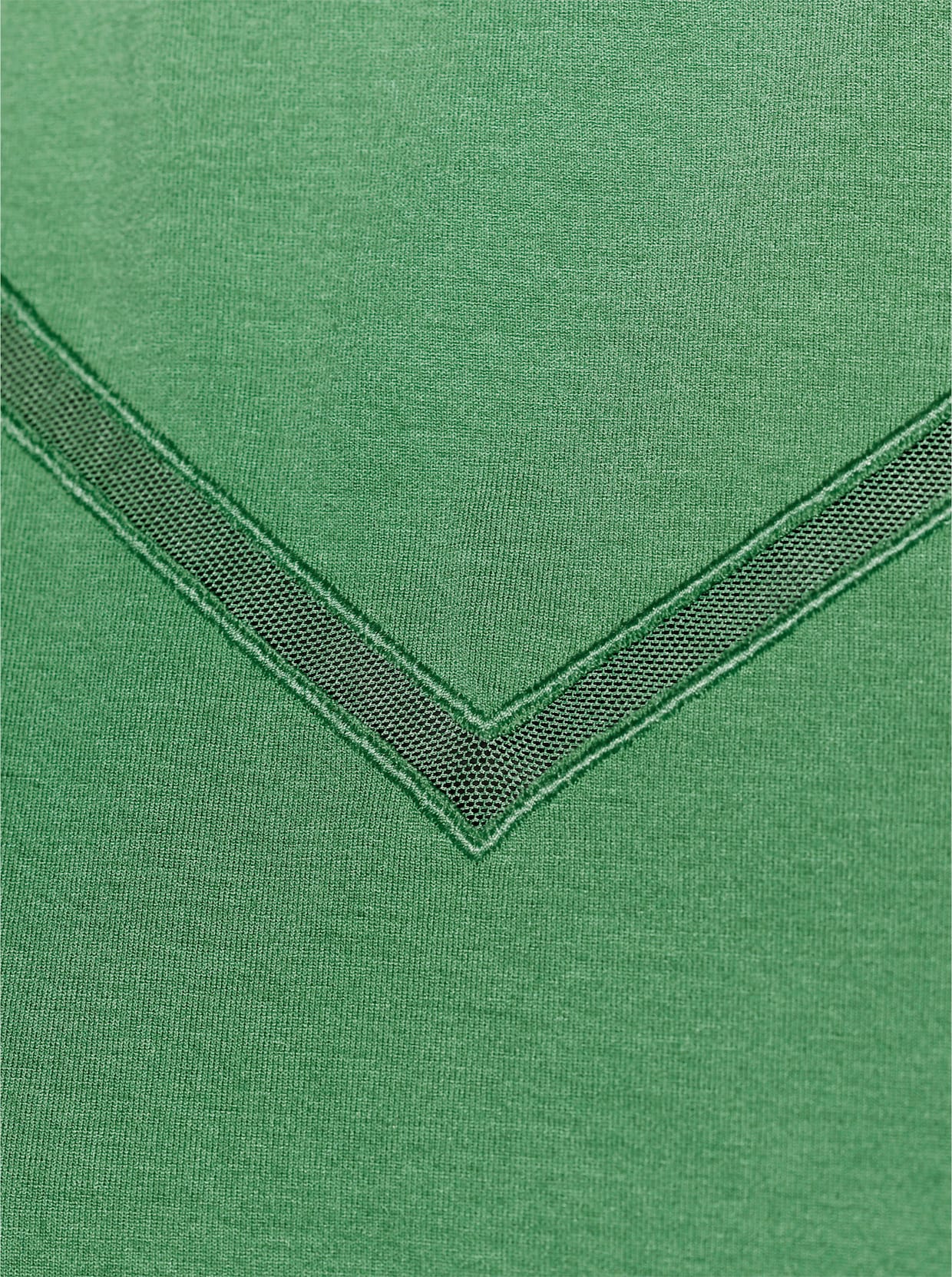 Rundhalsshirt mit Zick-Zack-Muster - apfel