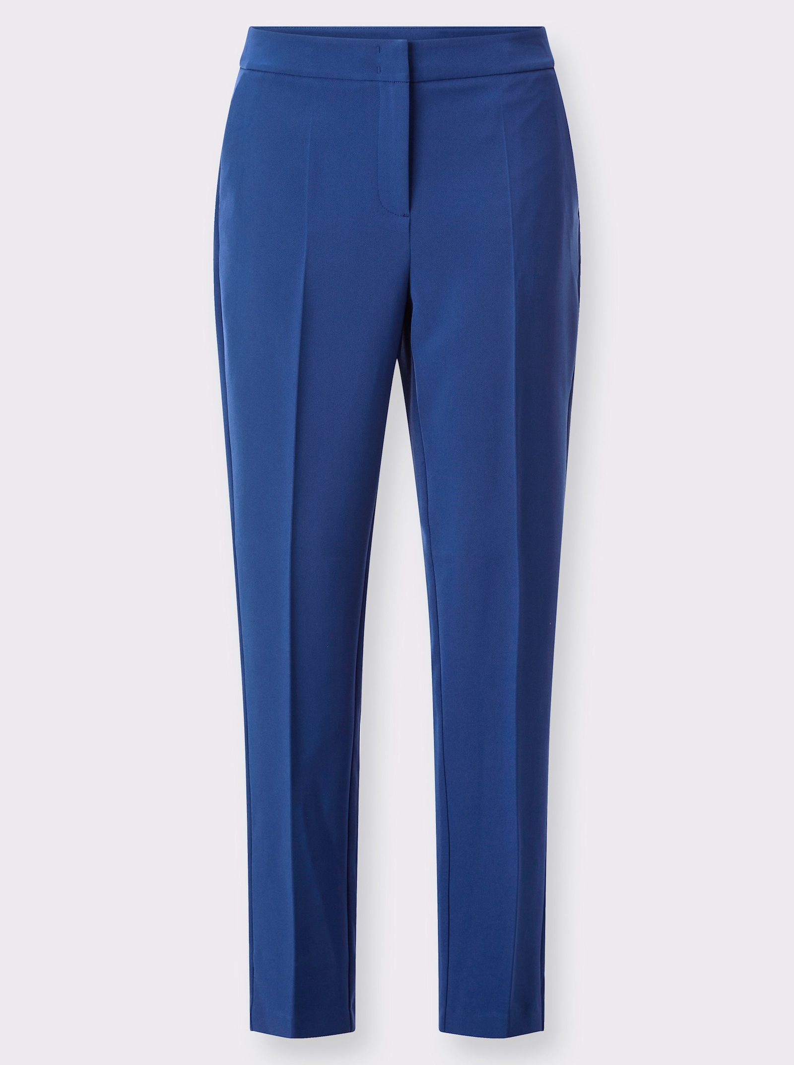 Bügelfaltenhose in strukturierter Qualität - royalblau