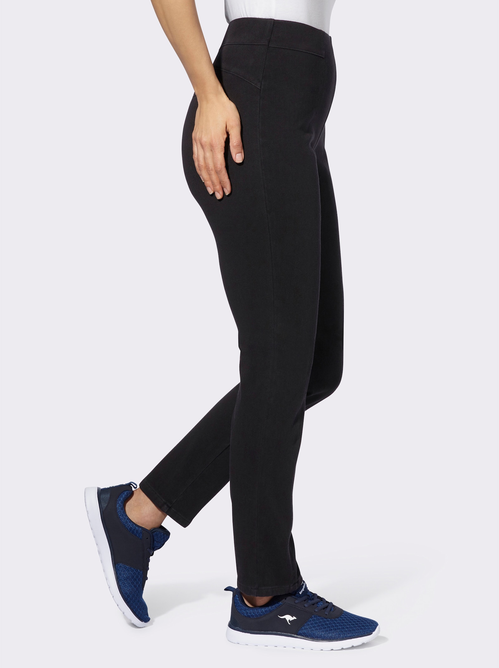 Cosma Jeans mit innenliegendem Dehnbund - black denim