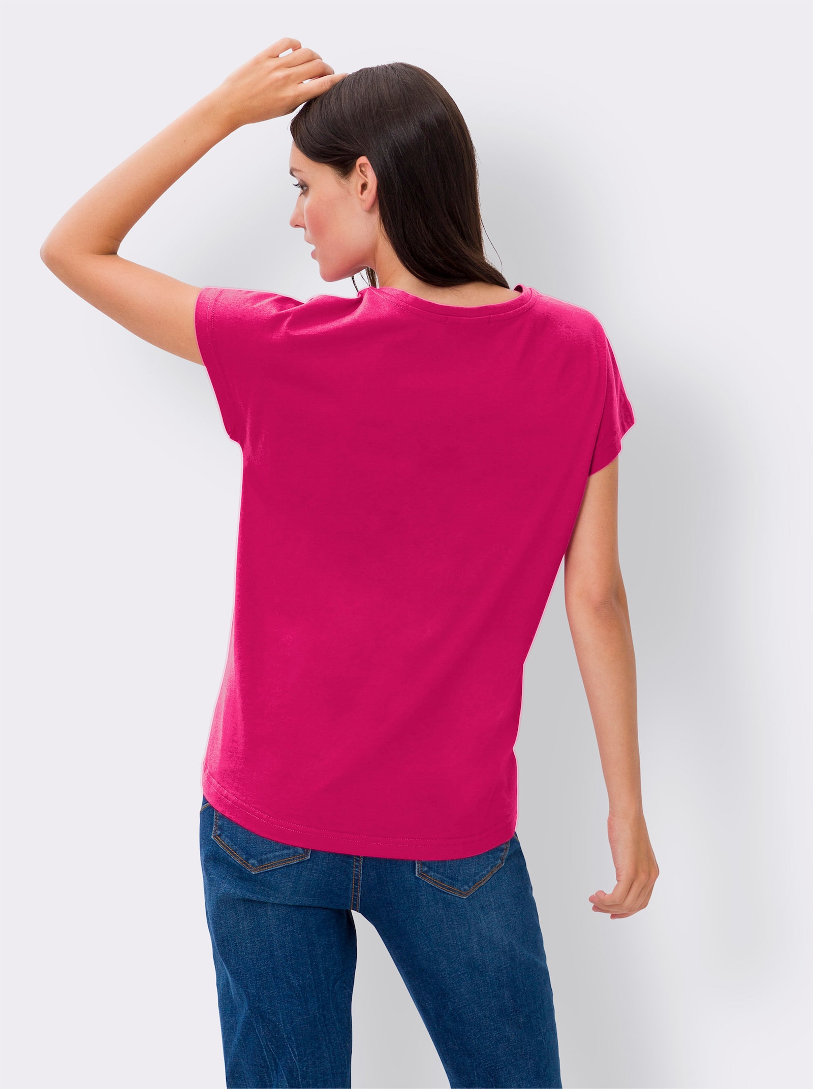 heine Kurzarmshirt mit Modal - pink