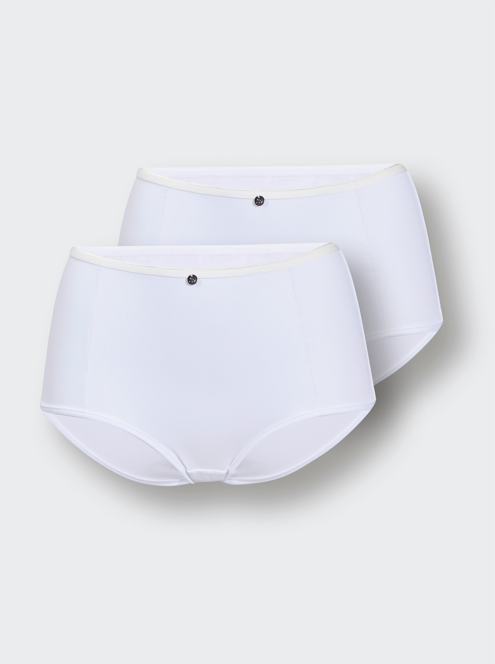 wäschepur Hipster mit flachen Abschlüssen - weiss