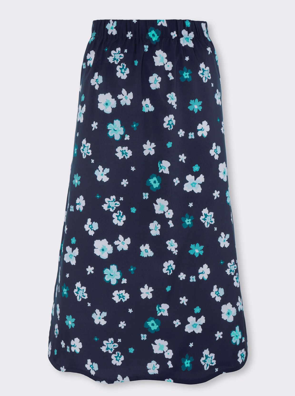 Pohodlná sukně - námořnická modrá-potisk