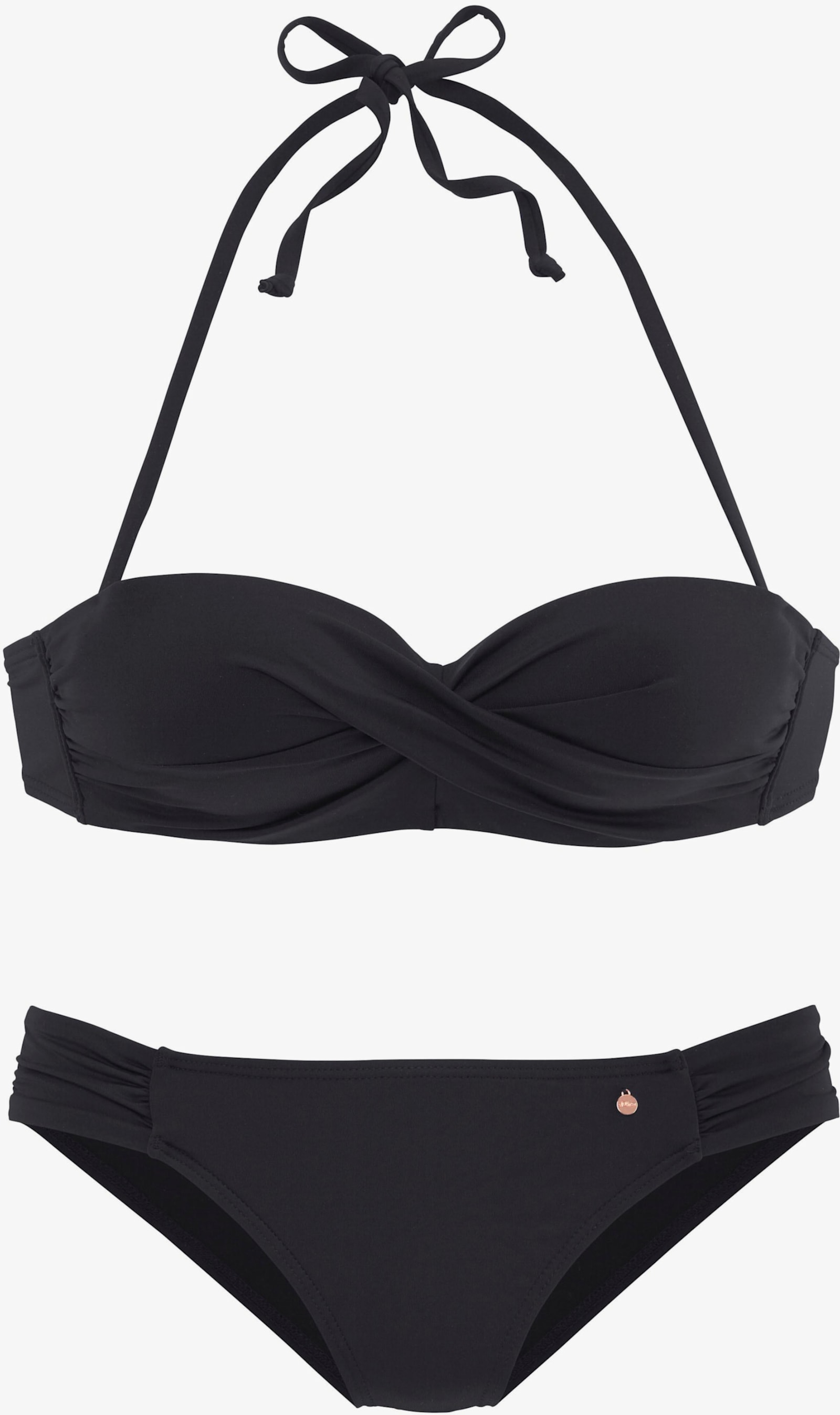 s.Oliver Bügel-Bandeau-Bikini - schwarz
