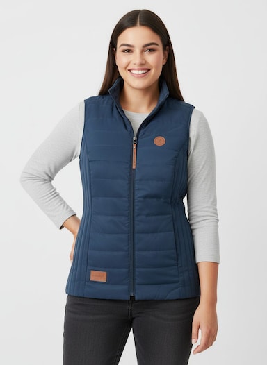 Steppweste mit leichter Wattierung - dunkelblau