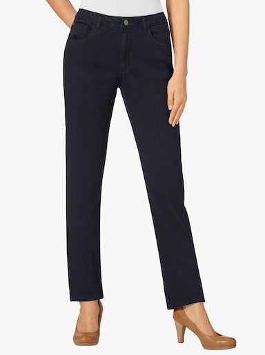 5-Pocket-Jeans mit bestickten Gesässtaschen - marine