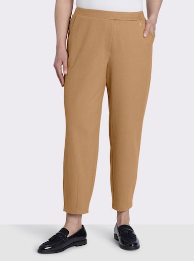 sheego Hose aus Flanell, mit Barrel-Leg - camel