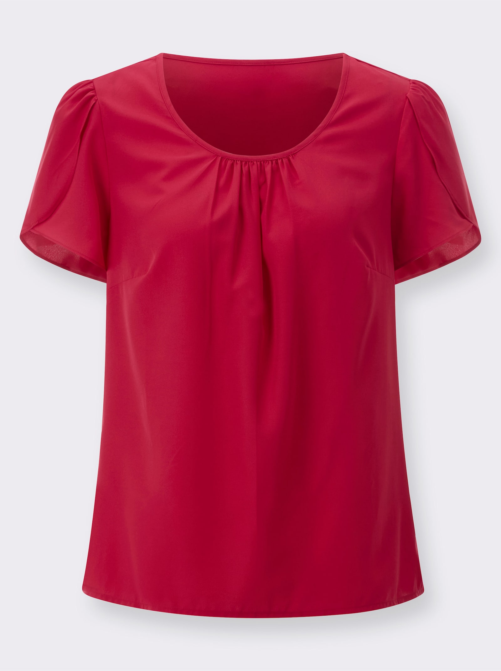 Comfortblouse met tulpmouwen - rood