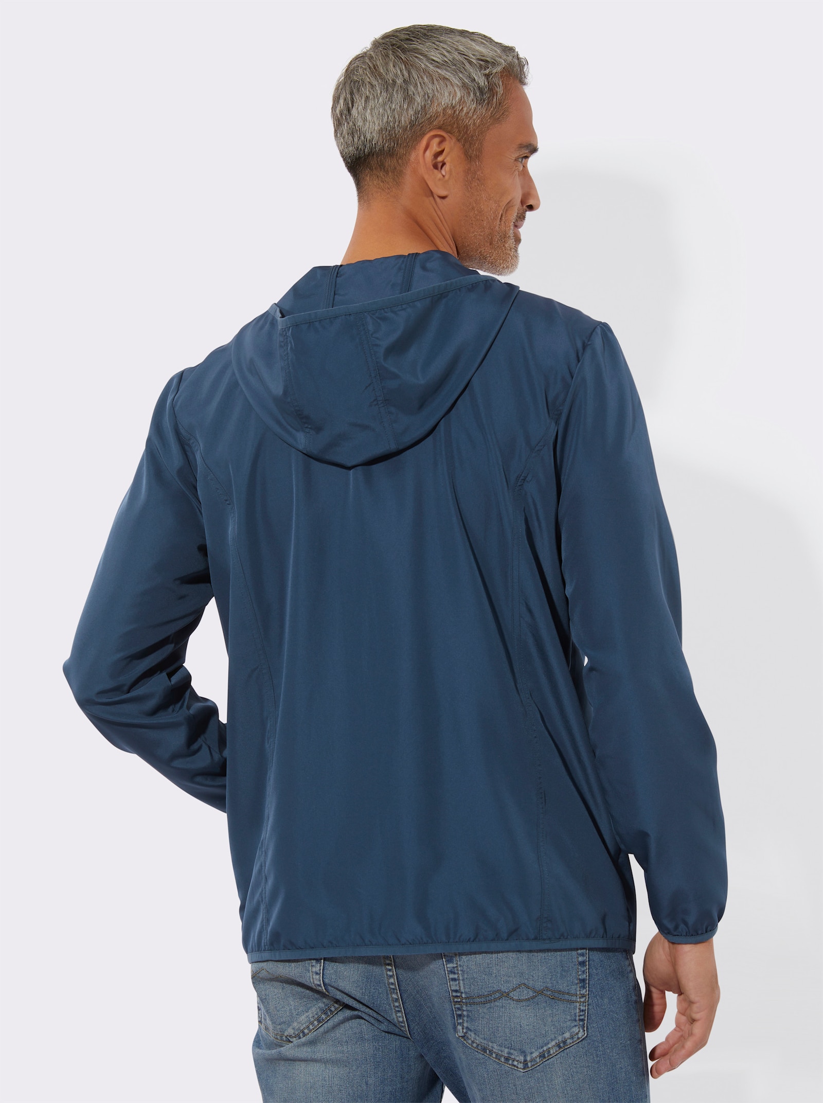 Nepromokavá bunda s kapucí - tmavěmodrá