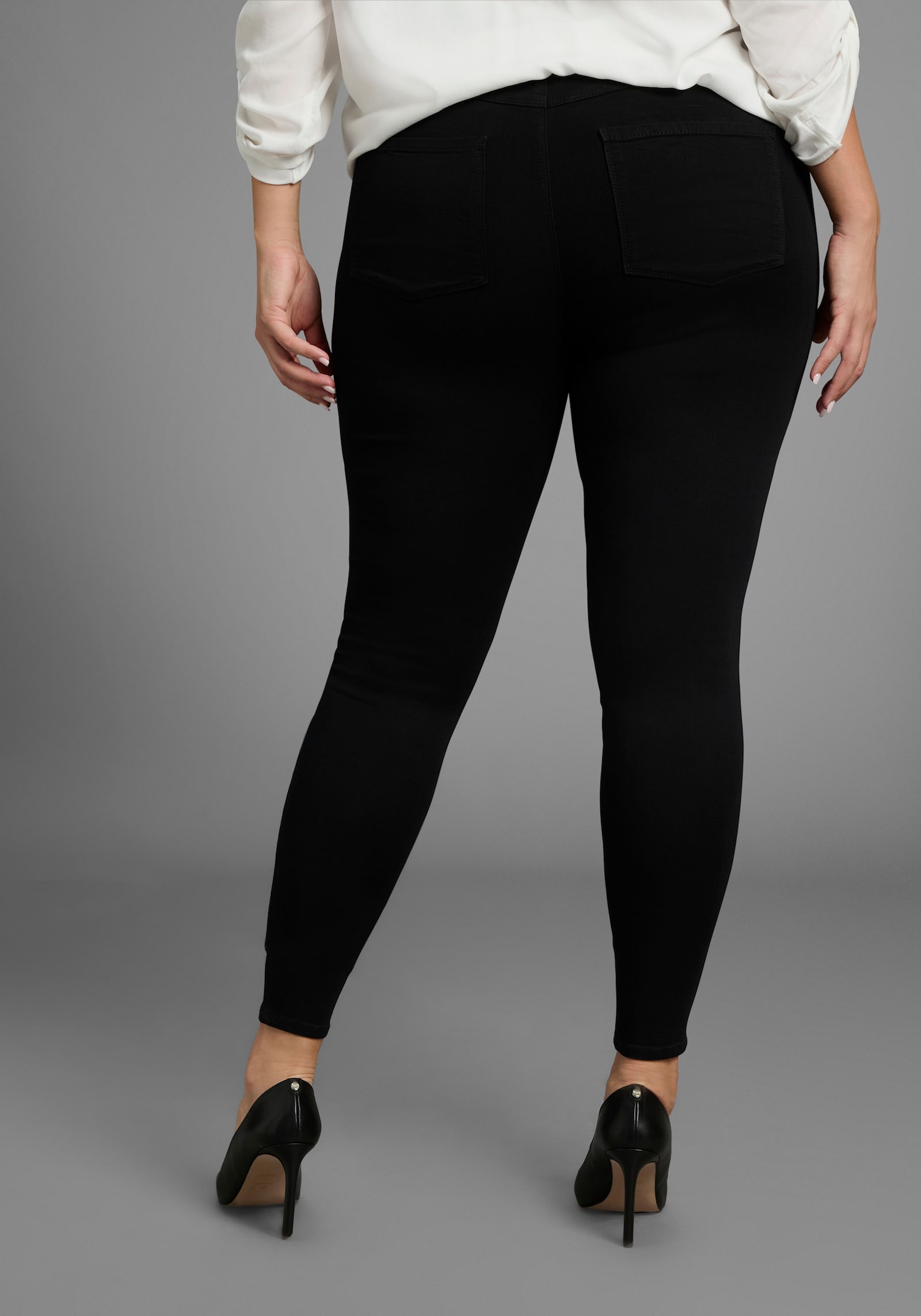 Skinny-fit-Jeans - black denim