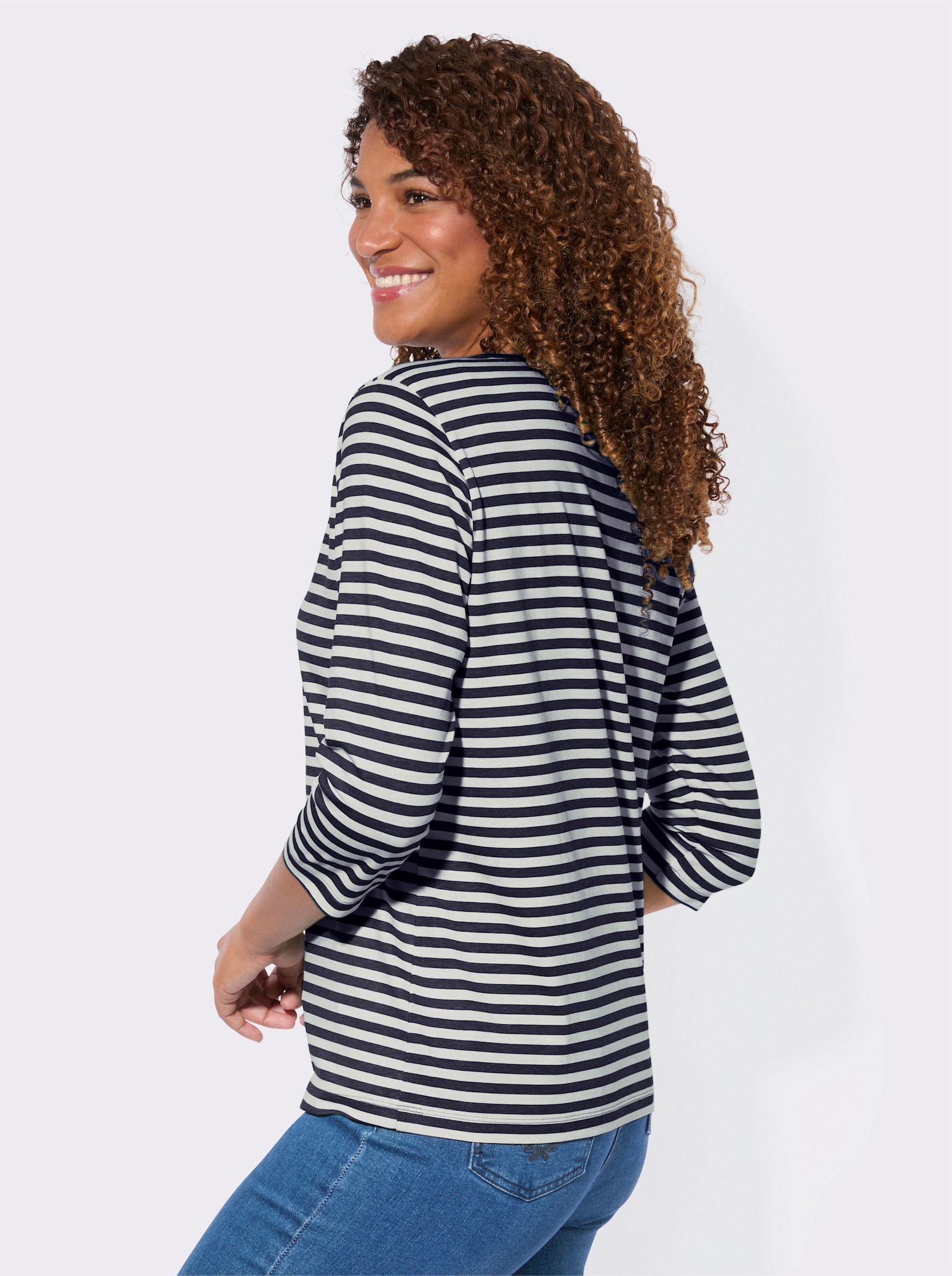 Shirt-Set mit 3/4-Ärmeln - marine