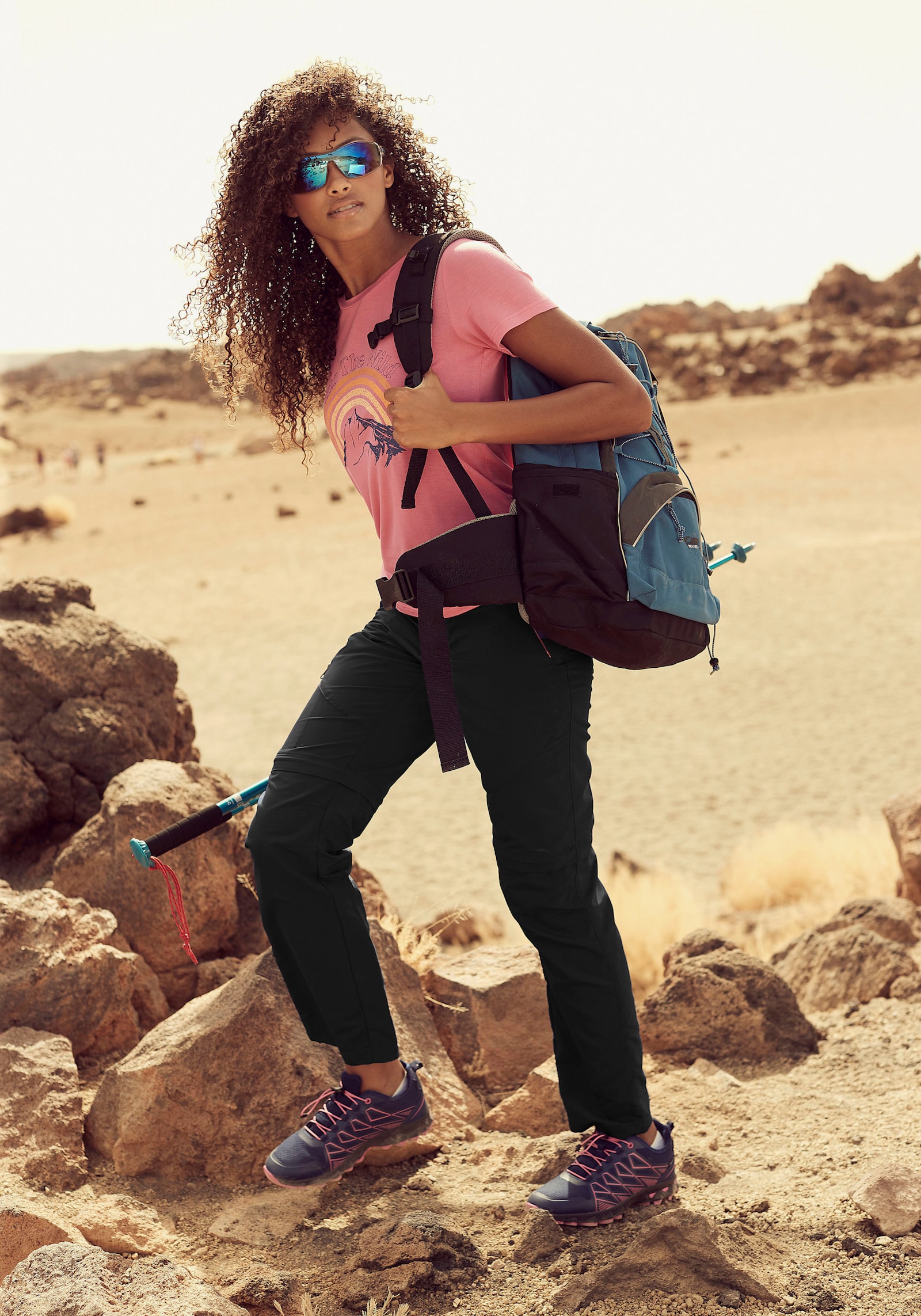 LASCANA ACTIVE Trekkinghose - schwarz