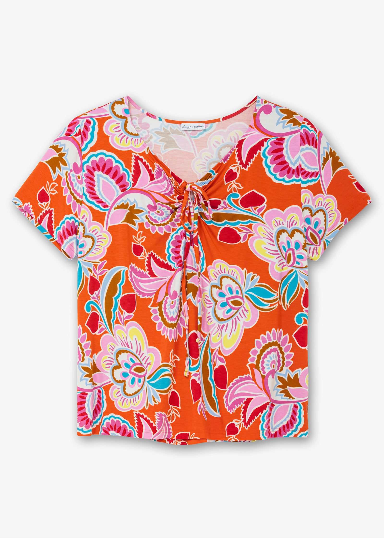 sheego by Joe Browns Haltershirt met V-vormige cut-out - langoustine gedessineerd