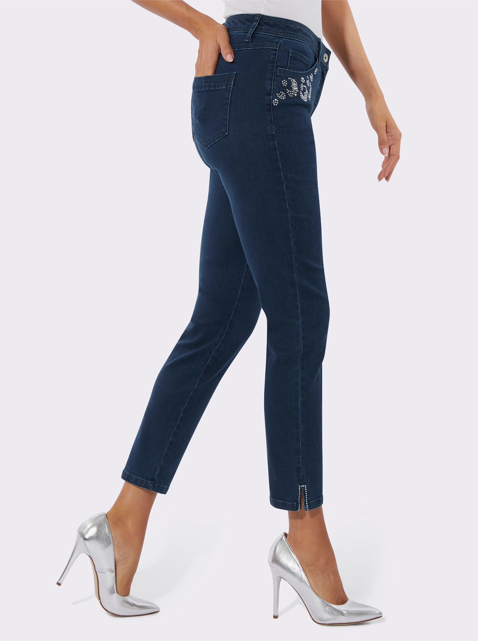 5-Pocket-Jeans mit Shaping-Effekt - blue-stone-washed