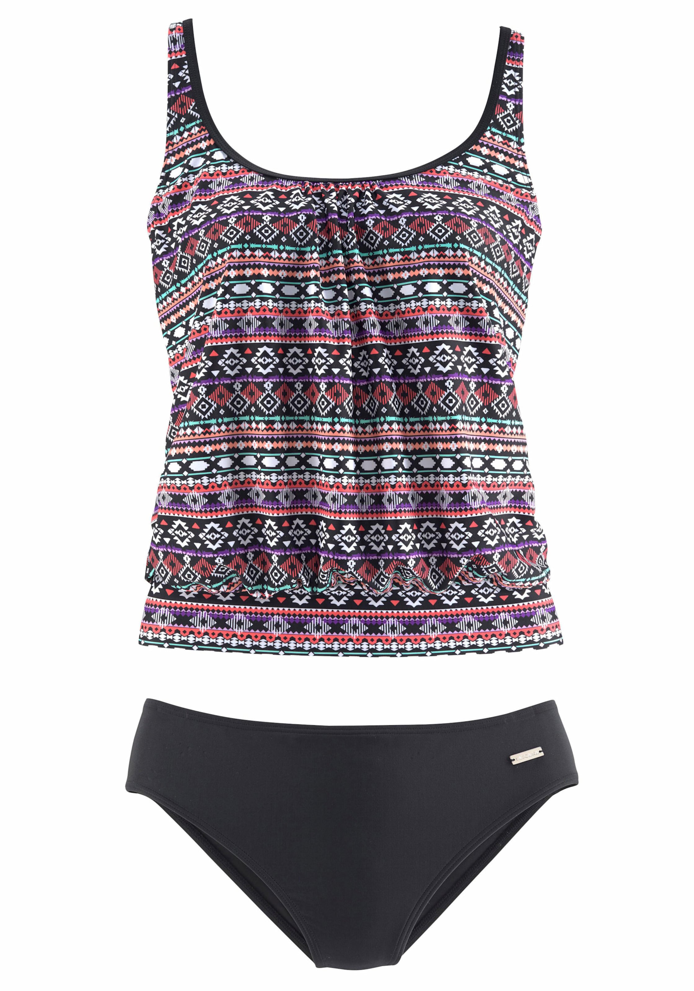 LASCANA Oversize-Tankini In Schwarz-bunt | Heine