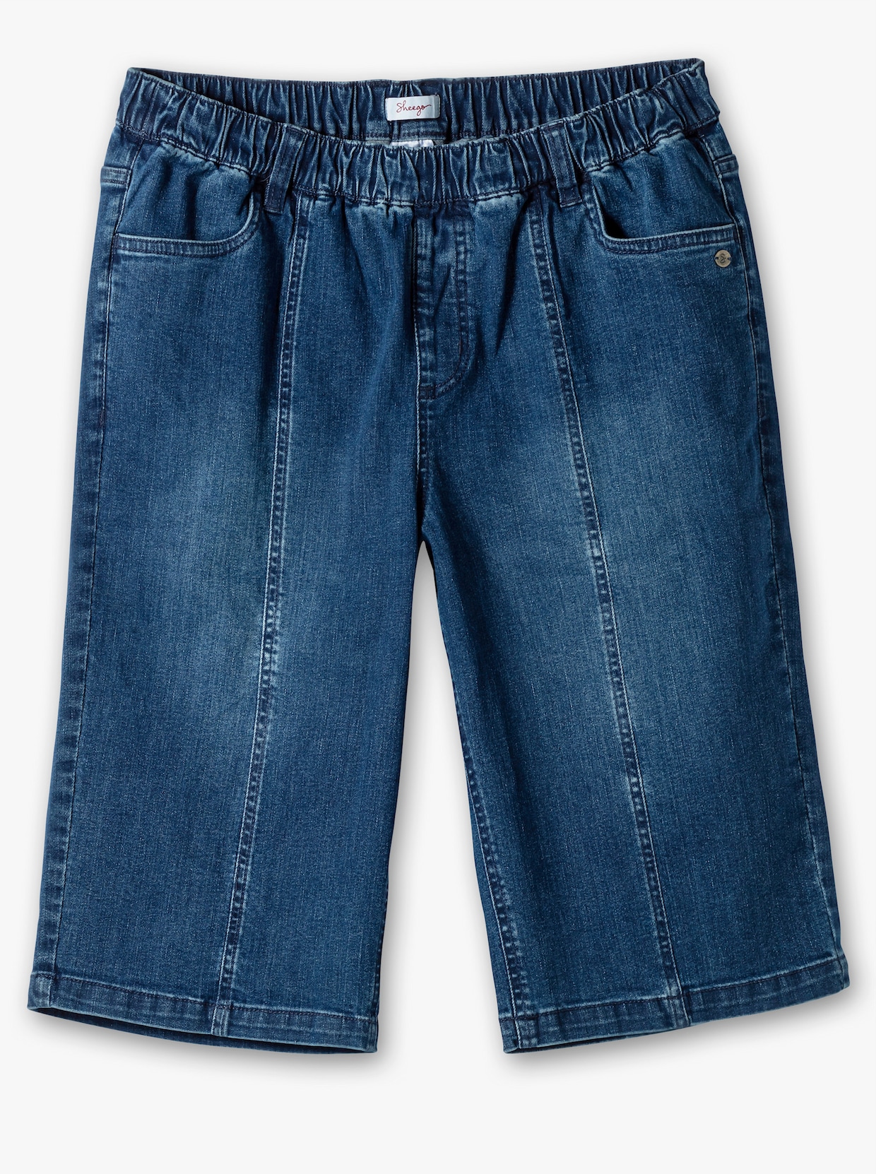 sheego Jeansbermudas - blue denim