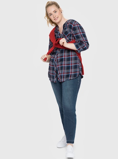 sheego Karobluse mit 3/4-Ärmeln - nachtblau