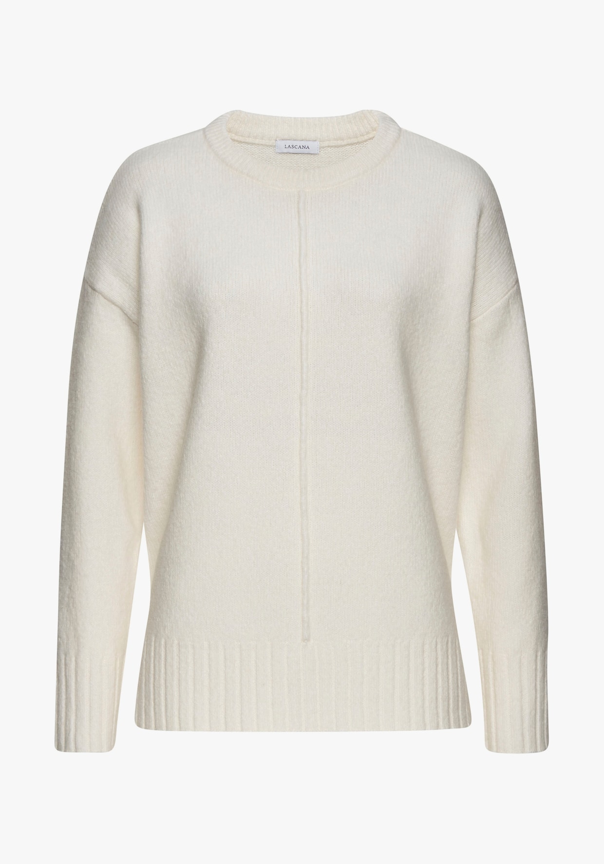 LASCANA Pullover met ronde hals - crème