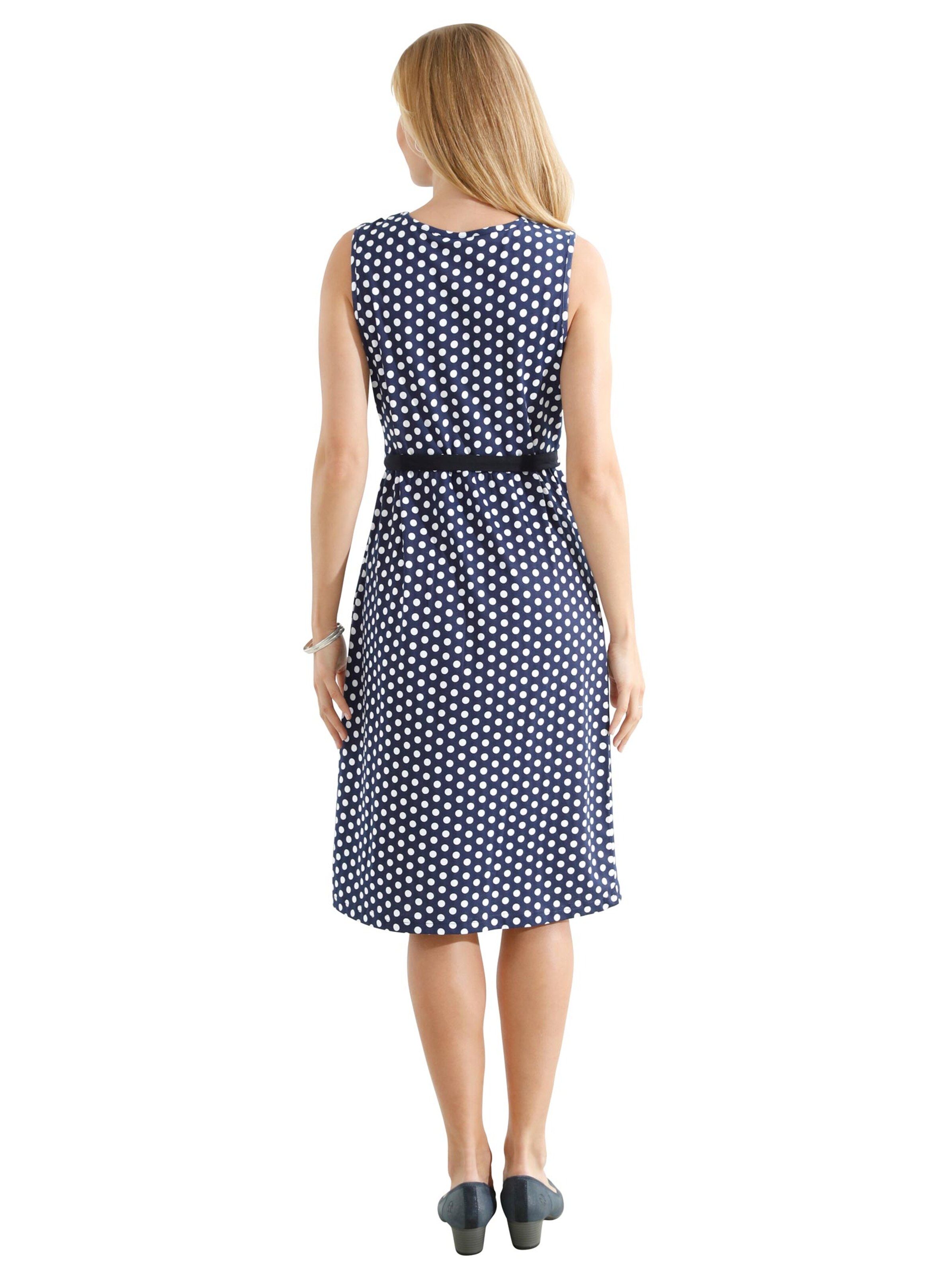 Kleid - marine-gepunktet