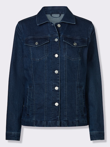 Jeansjacke mit aufgesetzten Brusttaschen - blue-stone-washed