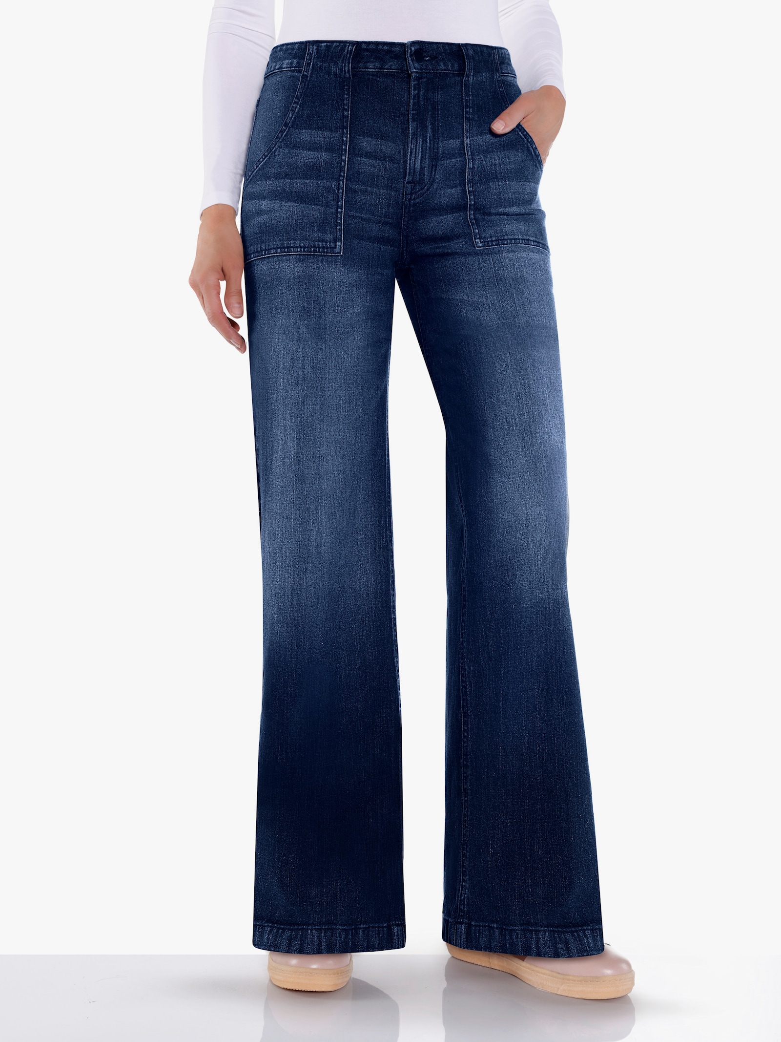 heine Jeans mit weitem Bein - dark blue