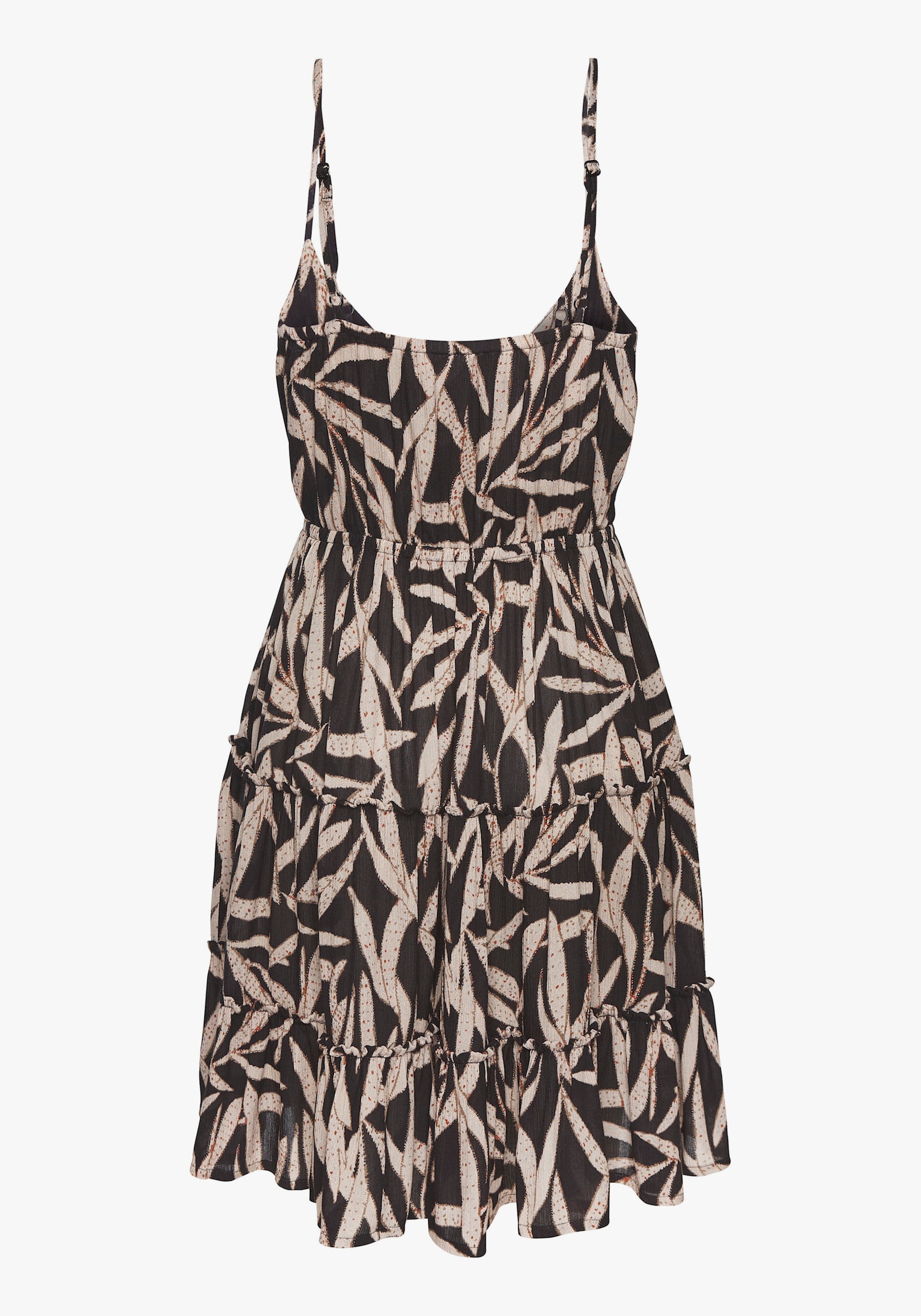 s.Oliver Sommerkleid - schwarz-sand bedruckt