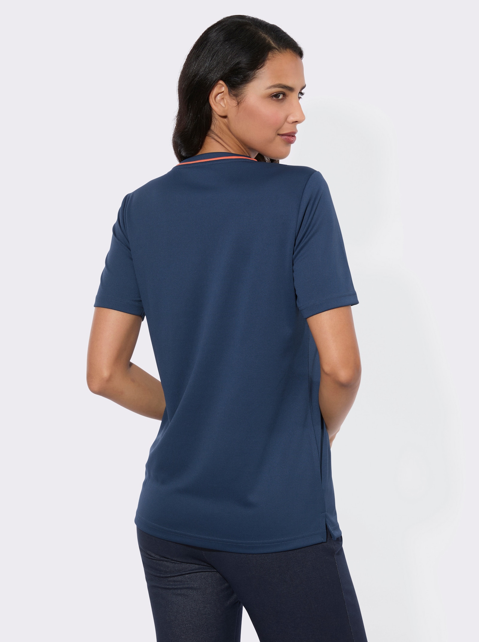 Funktionsshirt in atmungsaktiver Qualität - dunkelblau