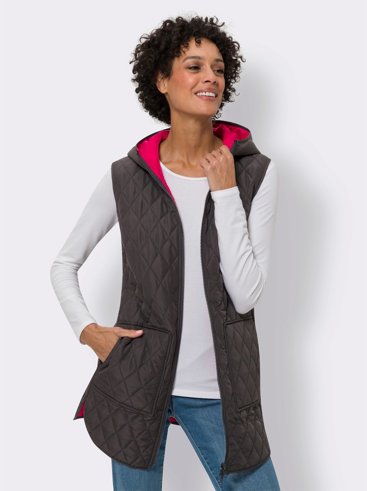 Keerbaar gilet - rood/zwart