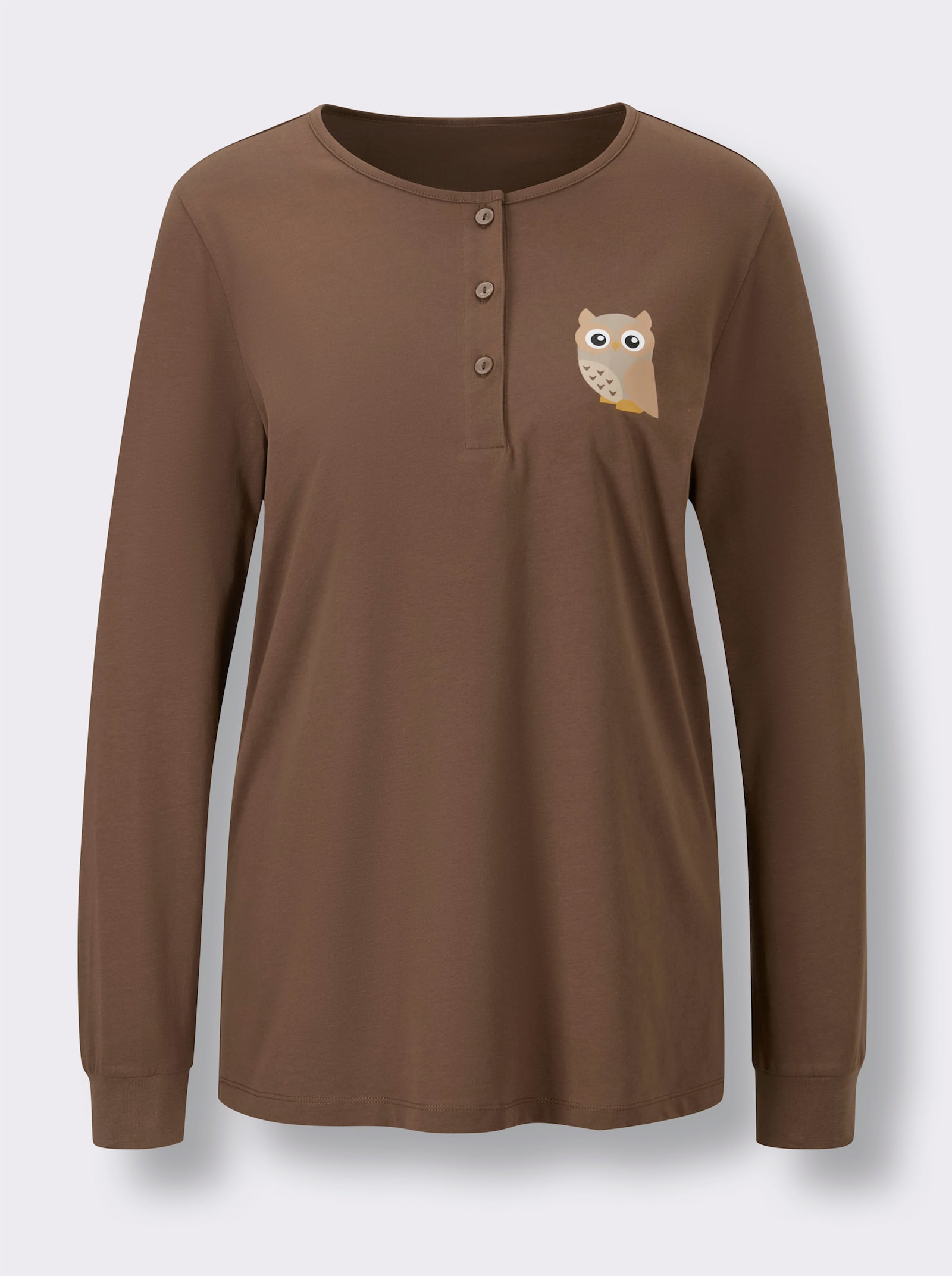 wäschepur Pyžamo - hnedo-svetlobéžová potlač