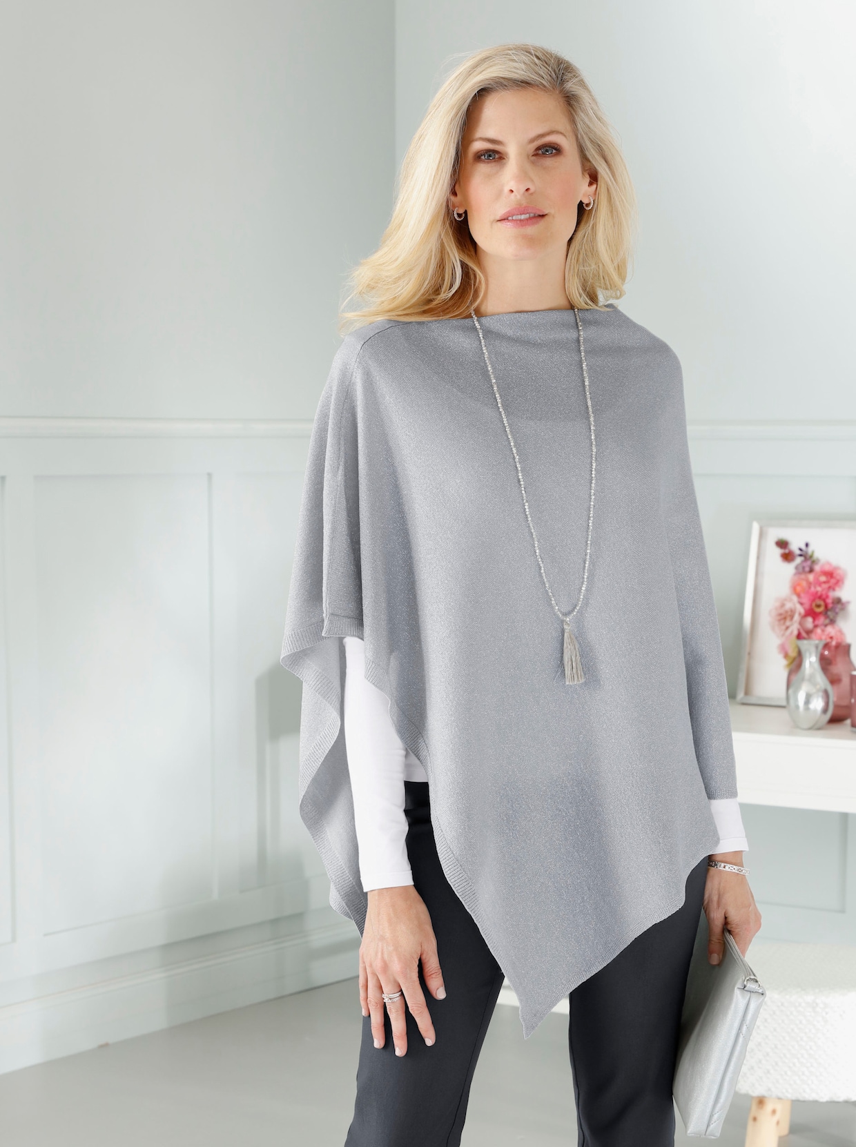 Bengalinhose mit Zierreissverschlüssen - anthrazit