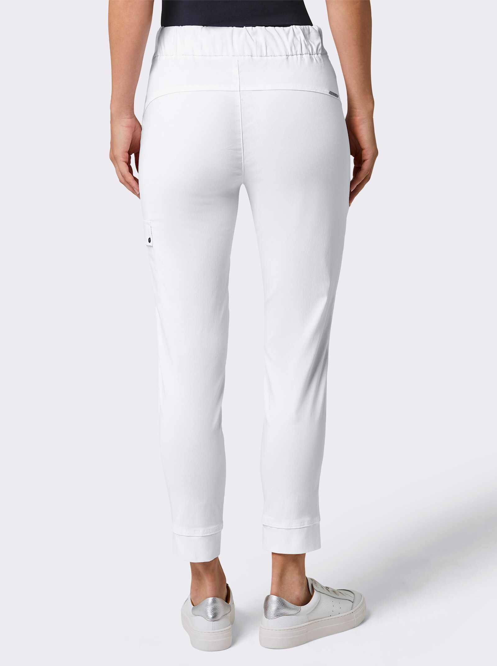 CREATION L PREMIUM Jogg Pants mit innenliegendem Dehnbund - weiß