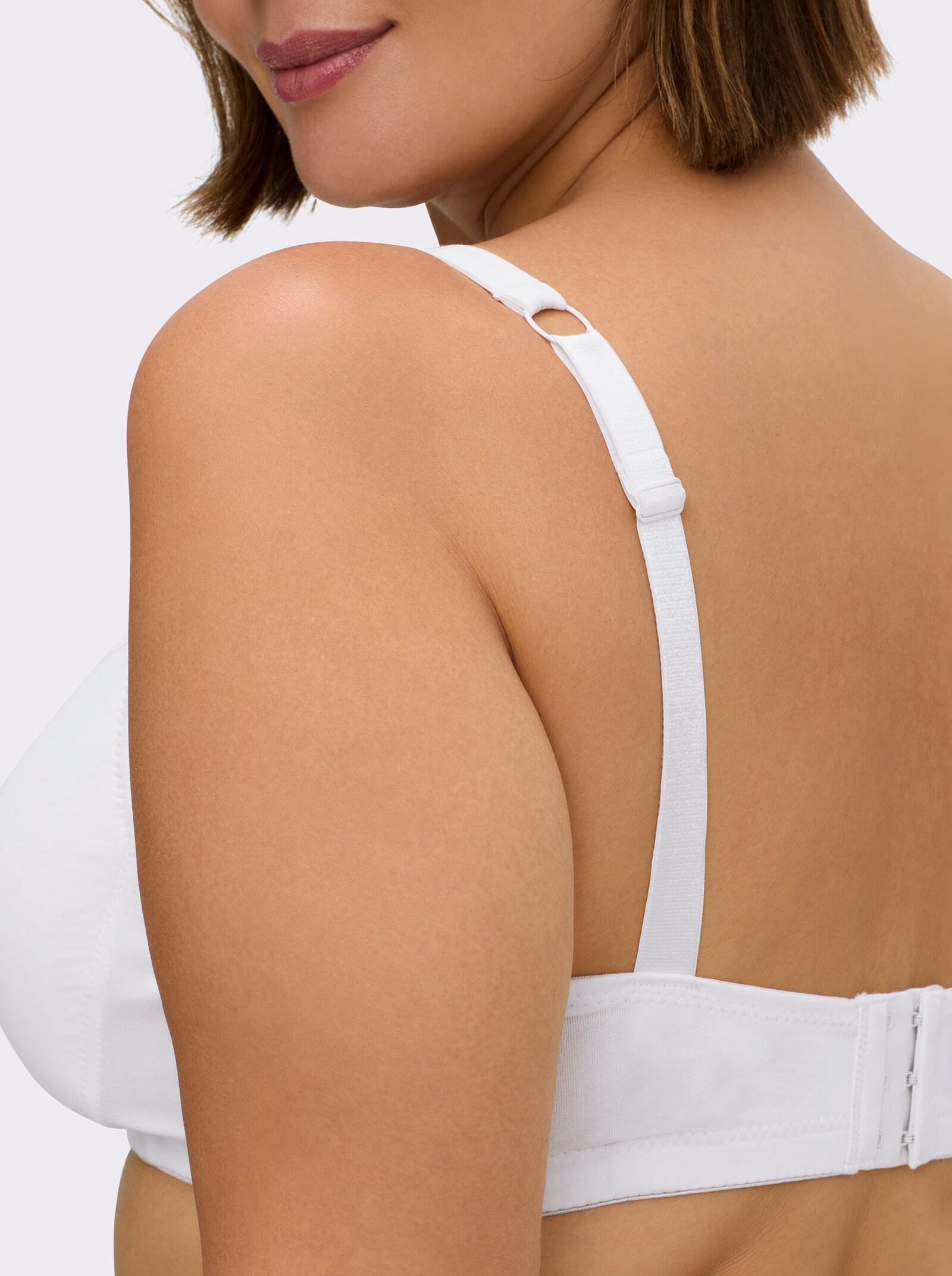 wäschepur Schalen-BH ohne Bügel mit vorgeformten Cups - weiß + champagner