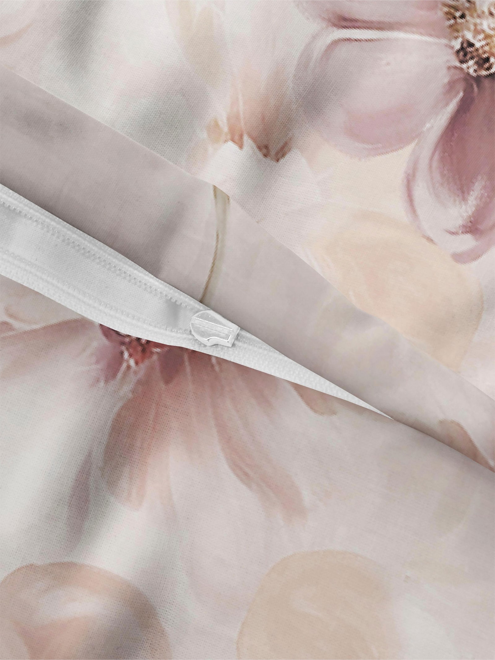 Biberna Wendebettwäsche - rosé-bedruckt