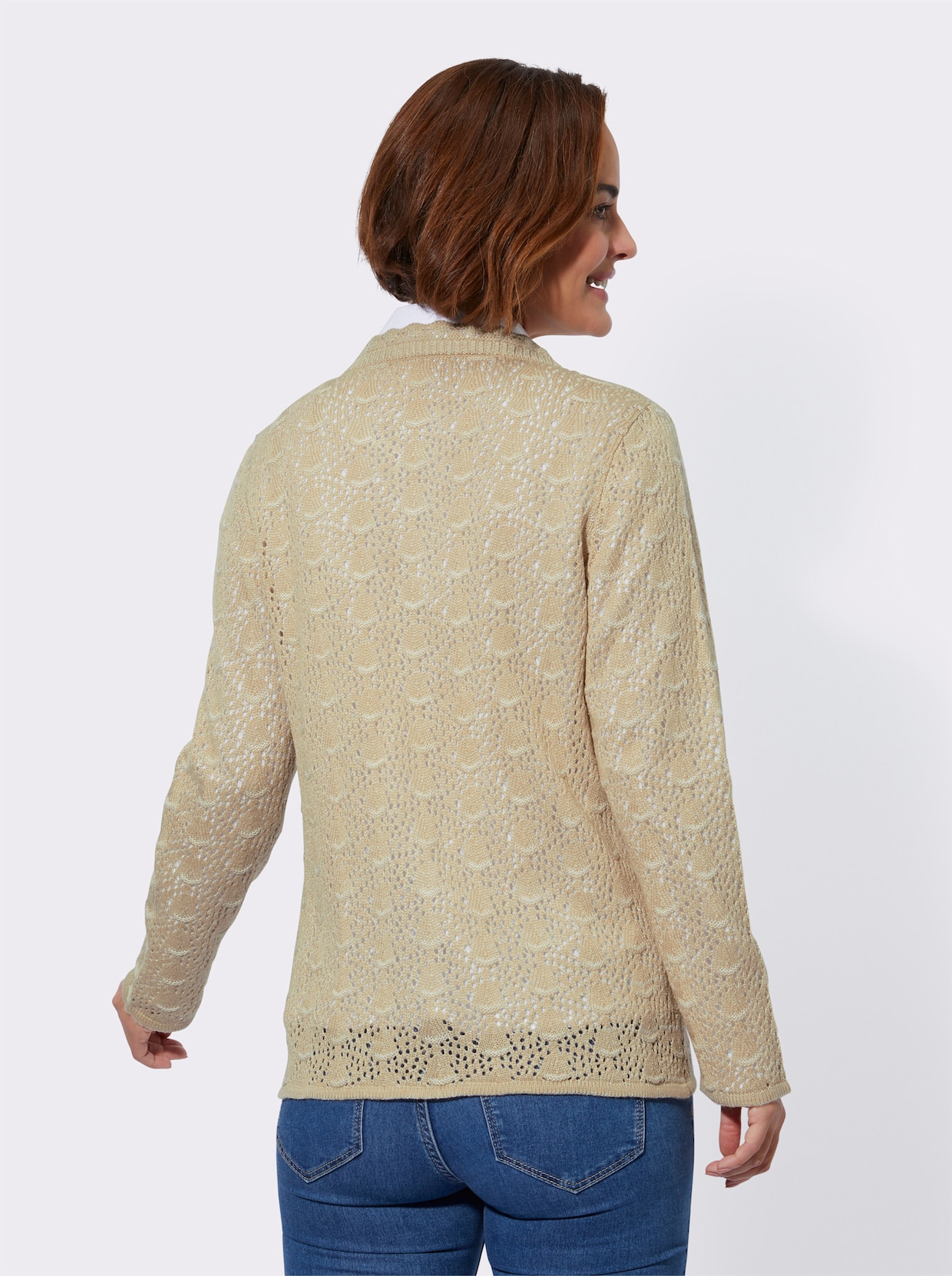 Jack, ajourpatroon - beige gemêleerd