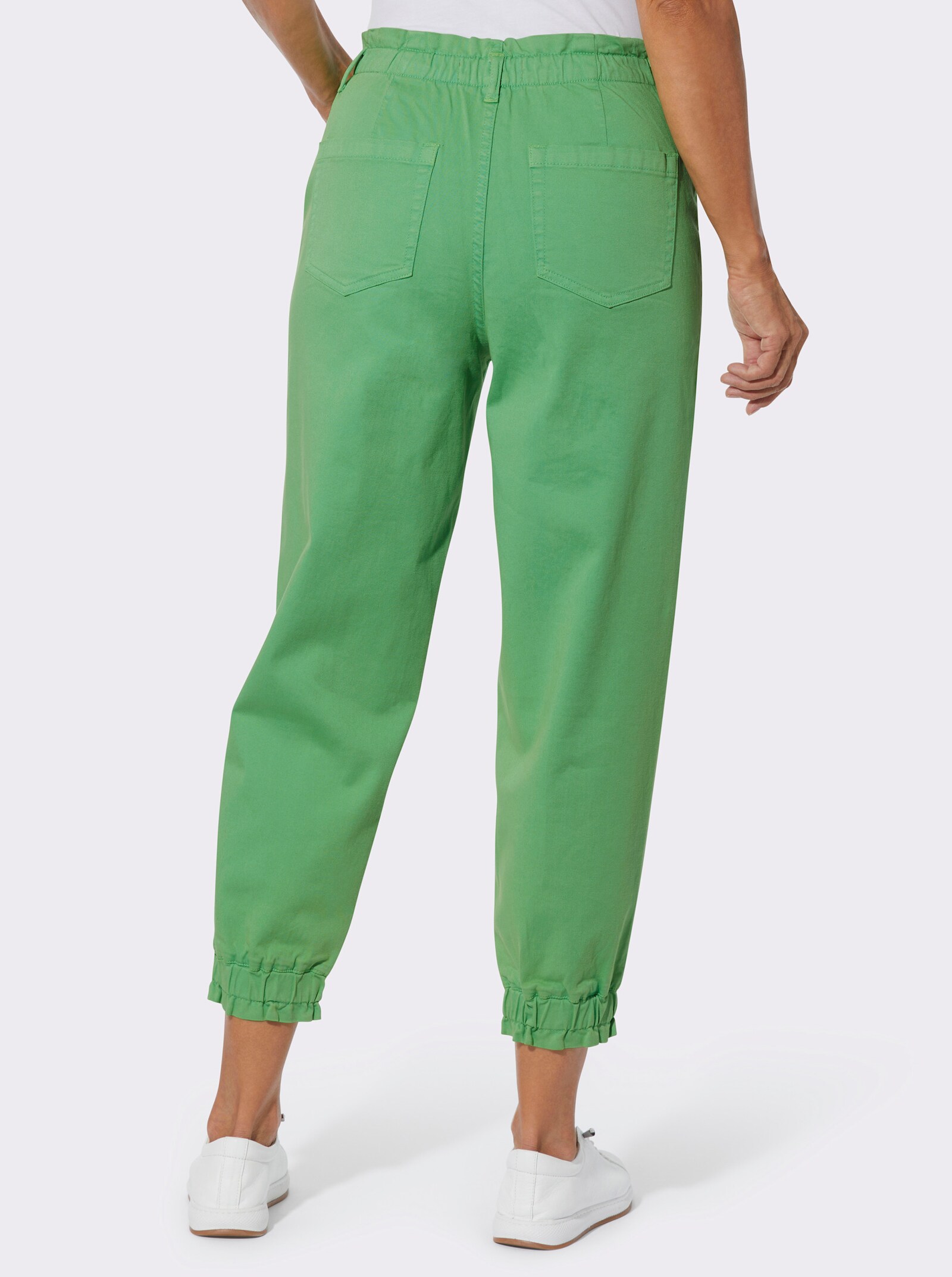 7/8-Jeans mit Elastik-Bund - apfel