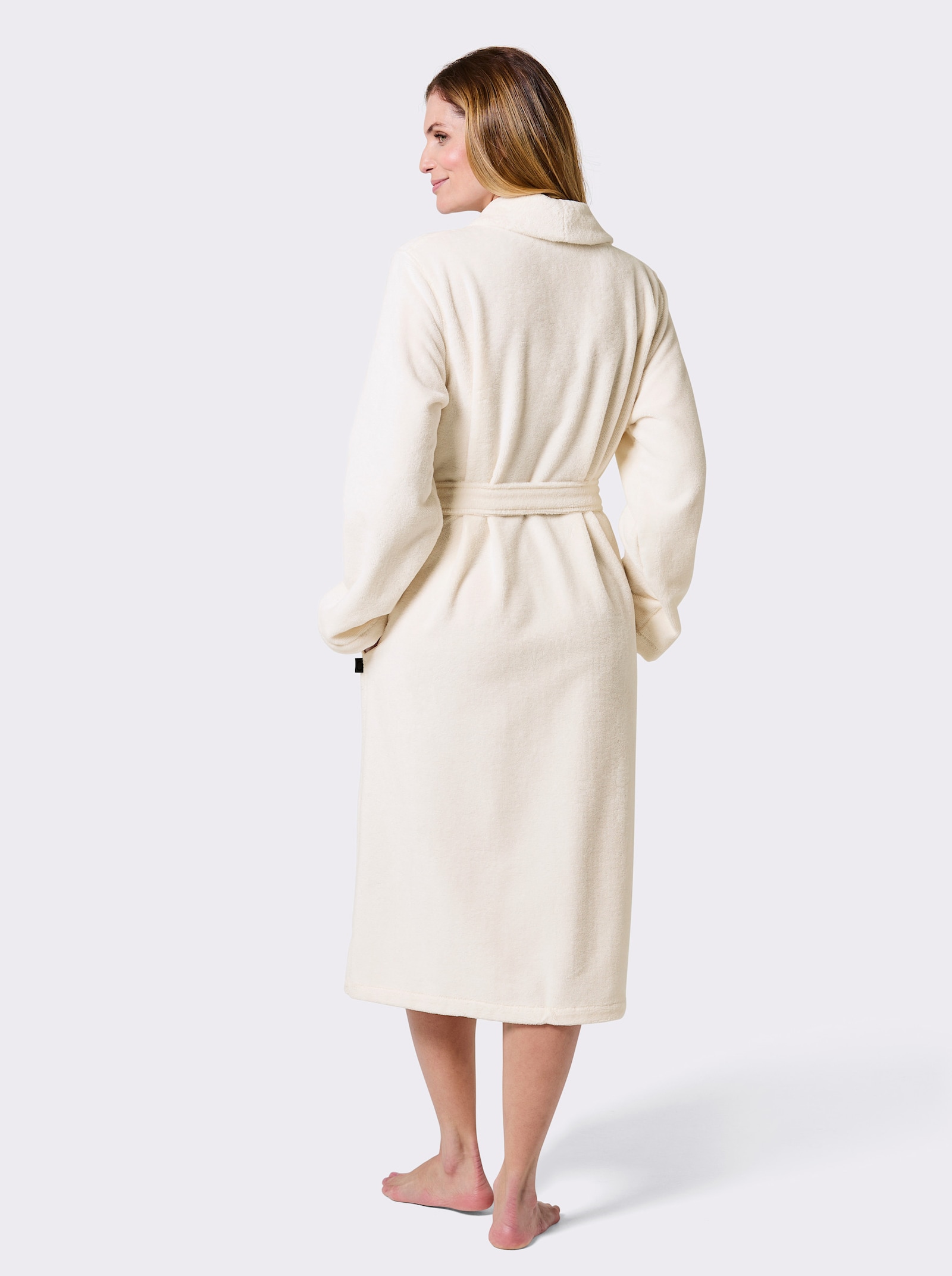 Cawö Damenbademantel - champagner