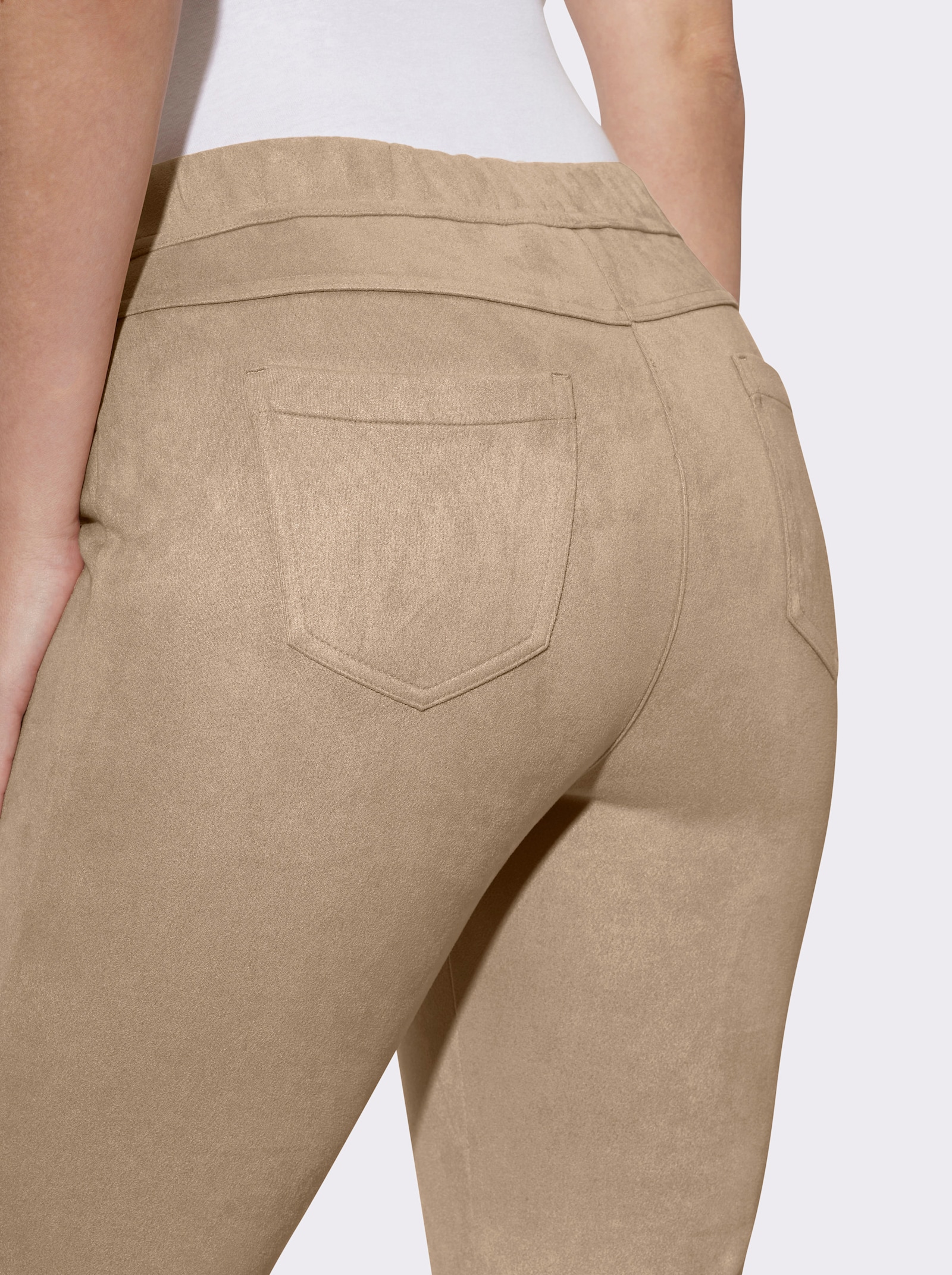 heine Stretch-Hose mit Dehnbund hinten - beige